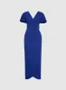 Flutter Sleeve Wrap-Over Dress sold by Laura
