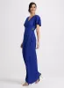 Flutter Sleeve Wrap-Over Dress sold by Laura