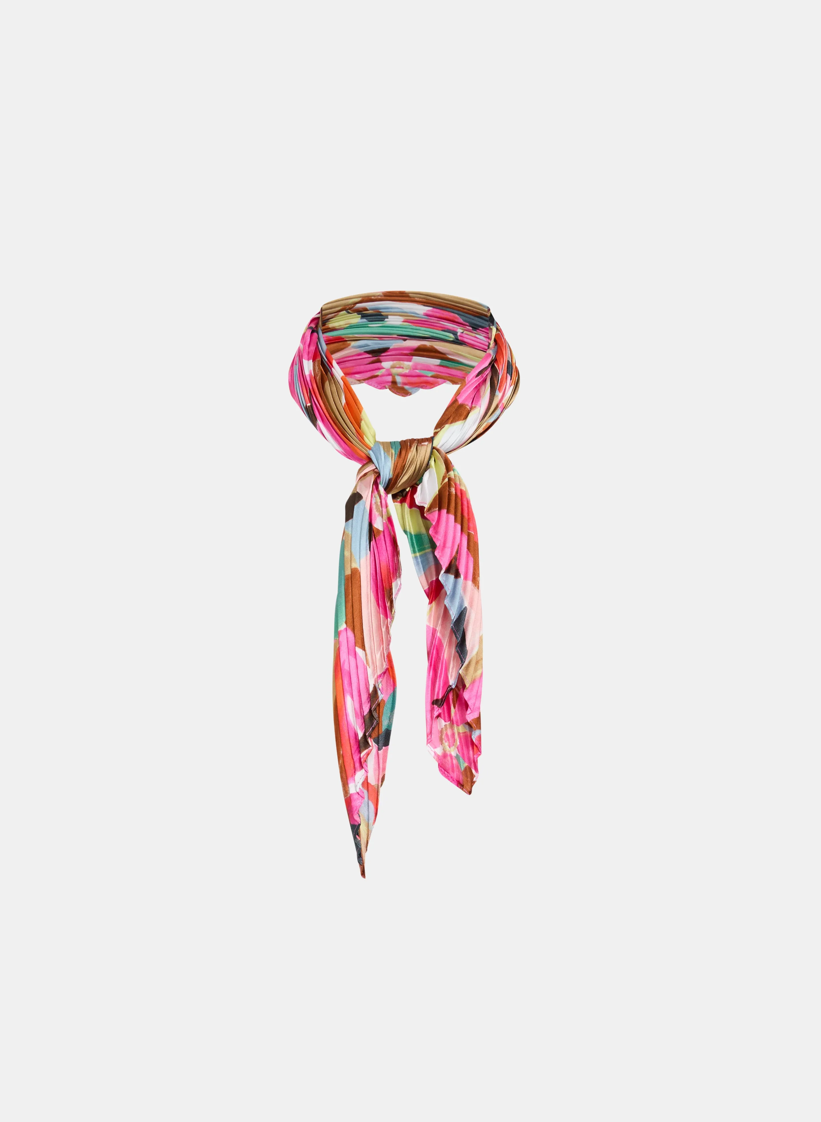 Knife Pleat Floral Scarf sold by Laura