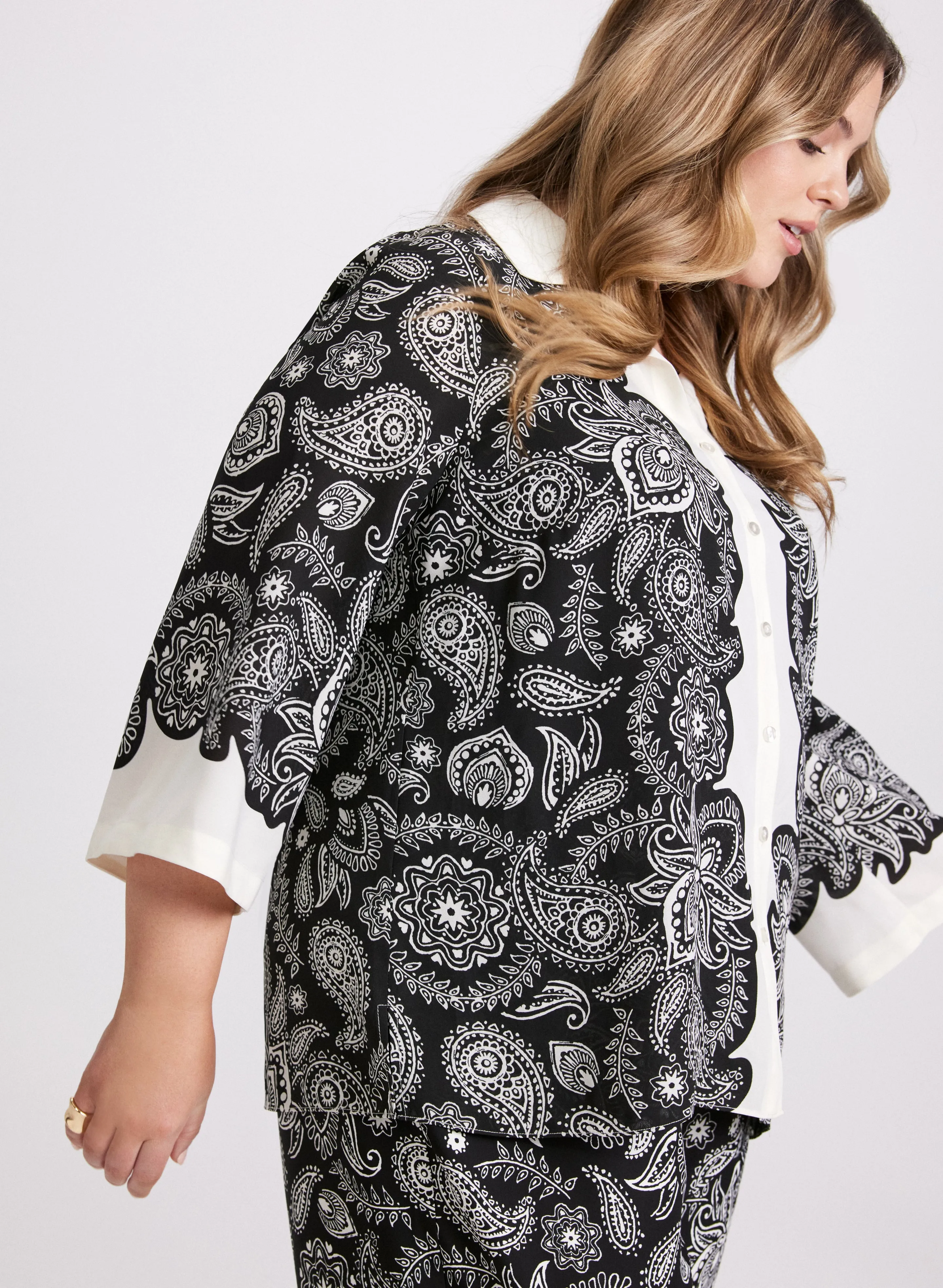 Paisley Placement Print Blouse sold by Laura product image thumbnail 4