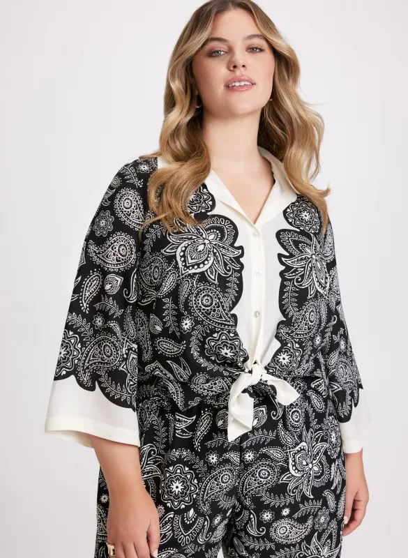 Paisley Placement Print Blouse sold by Laura