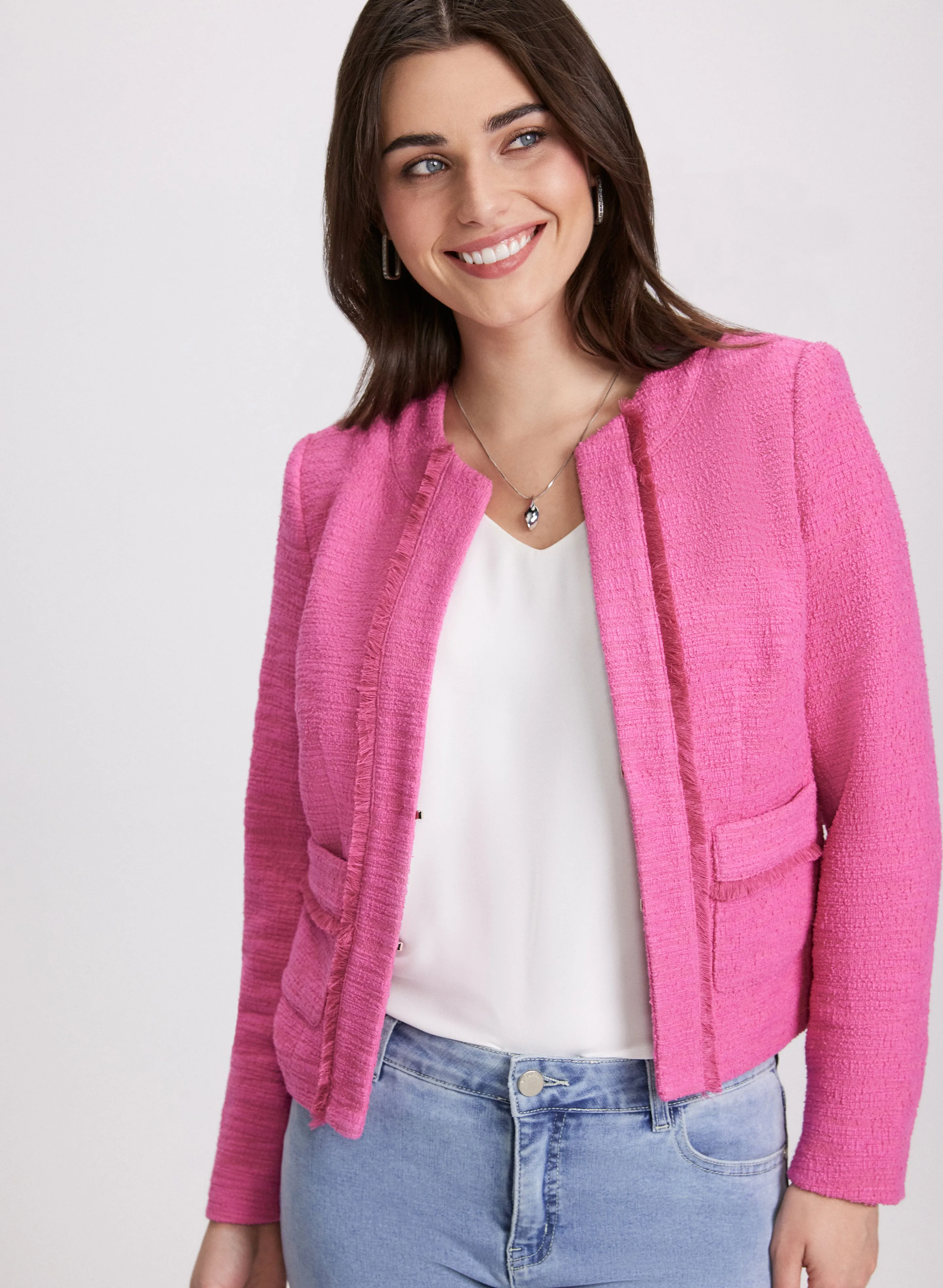 Fringe Tweed Jacket sold by Laura