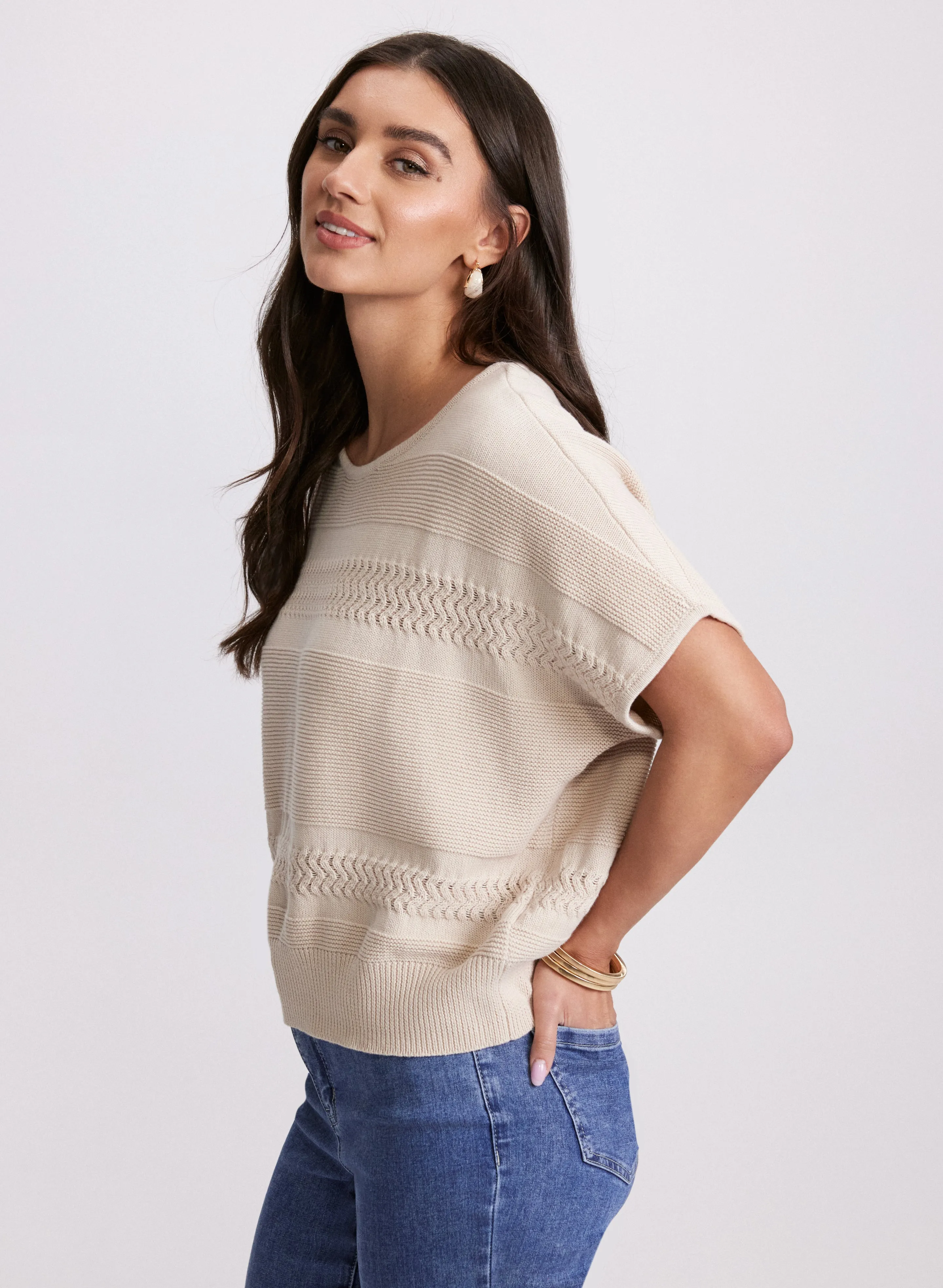 Mixed Knit Dolman Sweater sold by Laura product image thumbnail 2