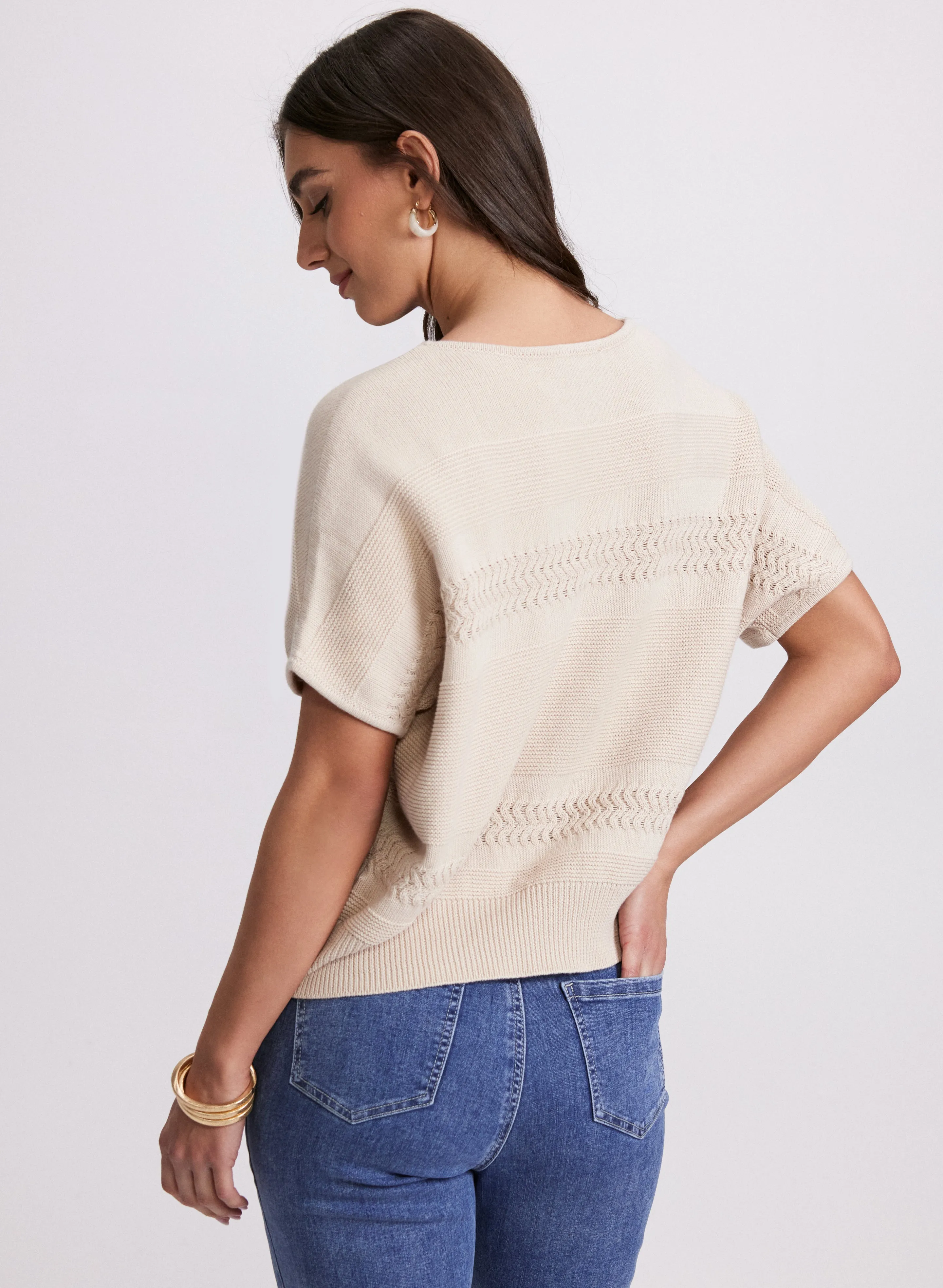 Mixed Knit Dolman Sweater sold by Laura product image thumbnail 4