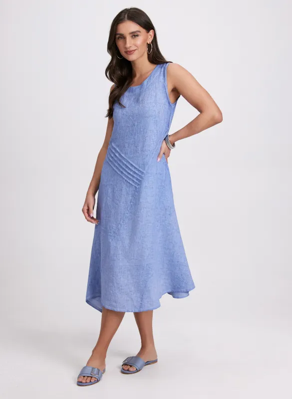 Linen Bias-Cut Midi Dress sold by Laura