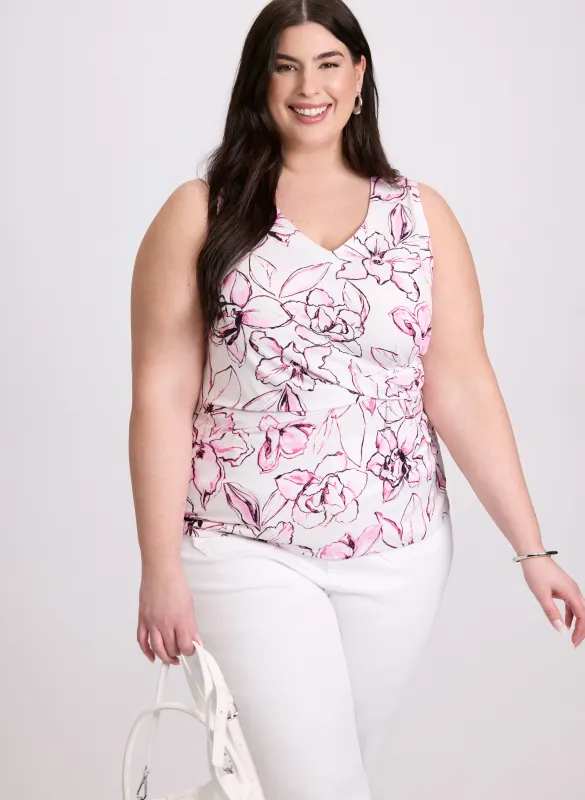 Floral Twist Detail Top sold by Laura
