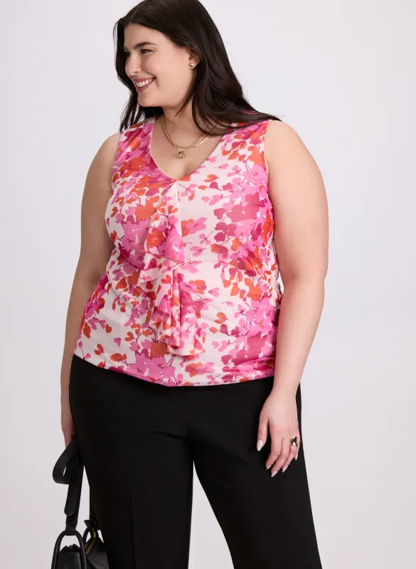 Floral Flounce Front Top sold by Laura