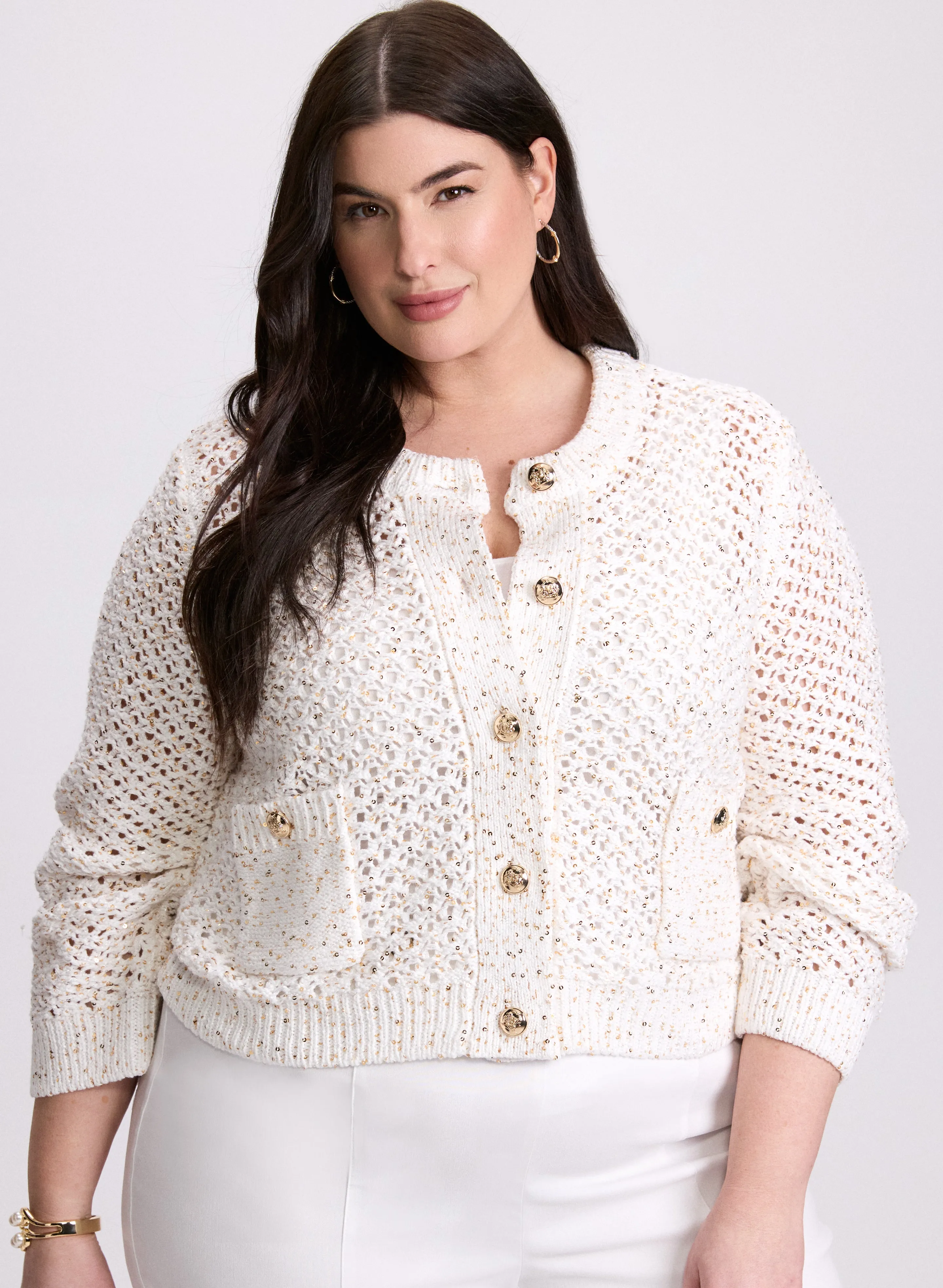Joseph Ribkoff - Sequin Knit Cardigan sold by Laura