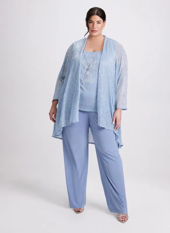 Sequined Jacket, Top & Pants Set sold by Laura