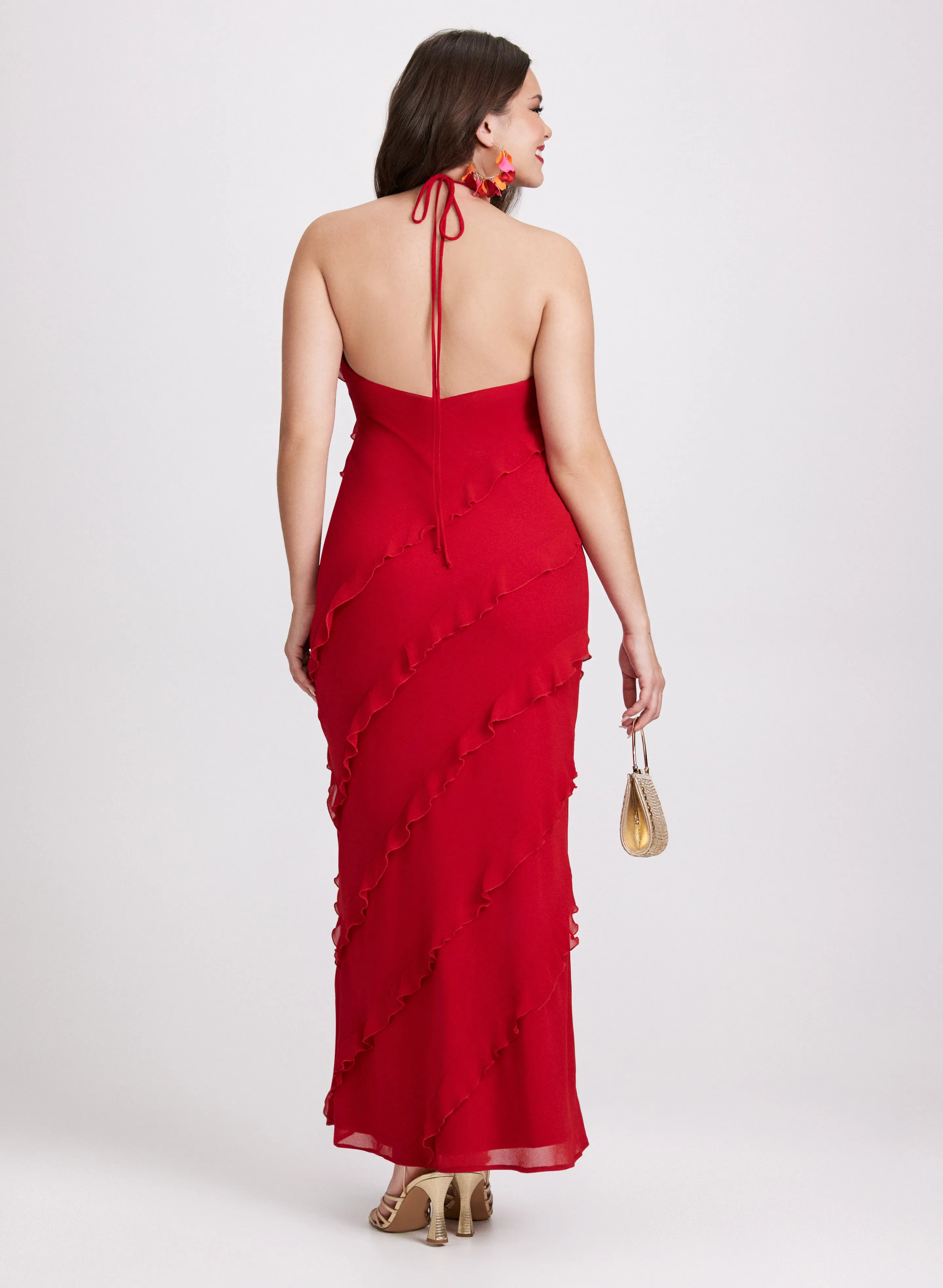Ruffled Halter Dress sold by Laura product image thumbnail 4