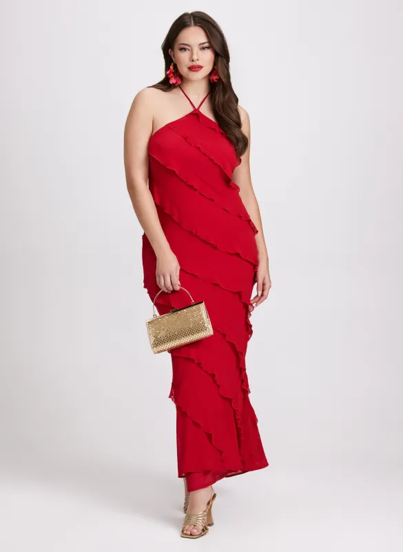 Ruffled Halter Dress sold by Laura