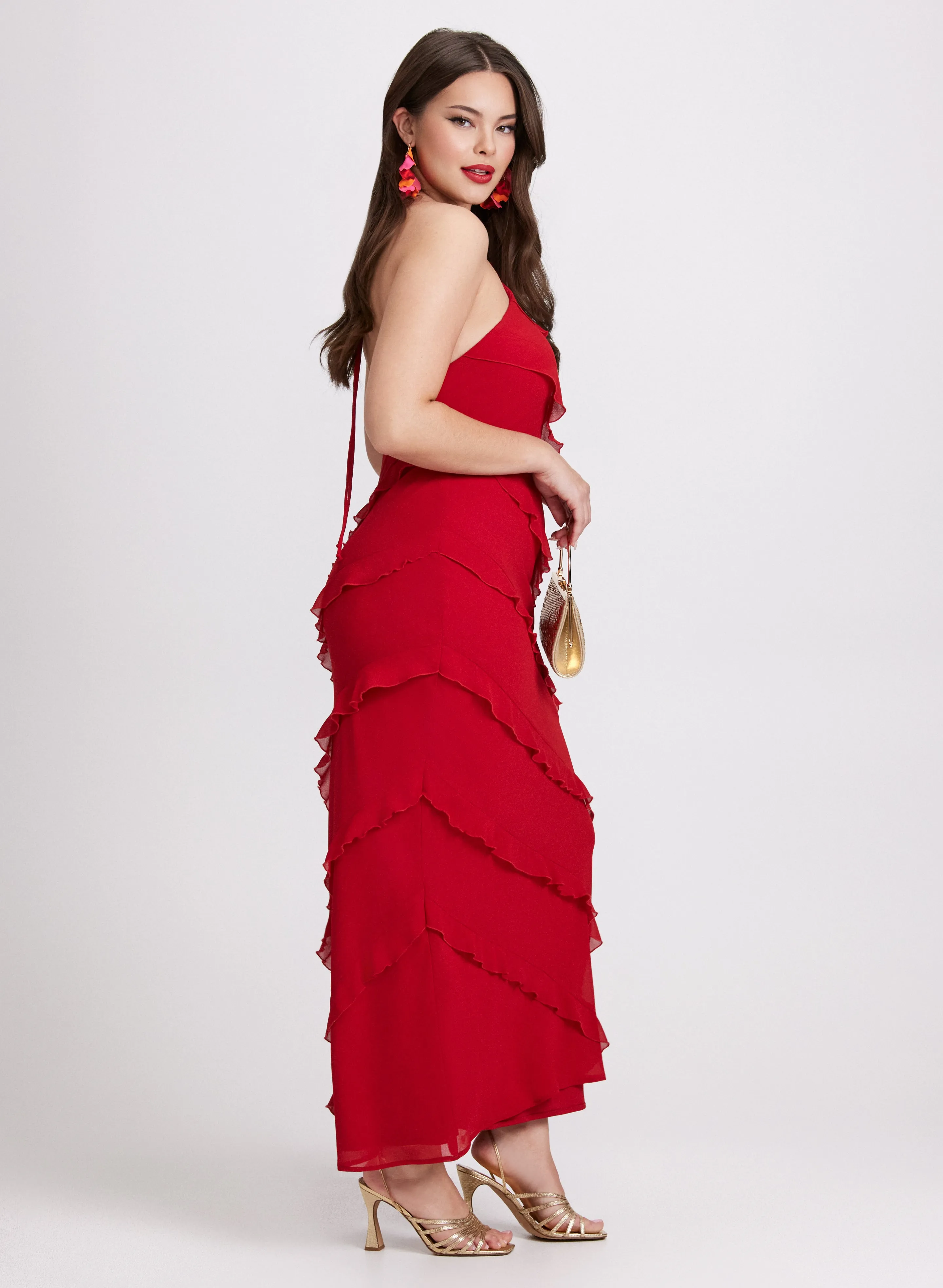 Ruffled Halter Dress sold by Laura product image thumbnail 2