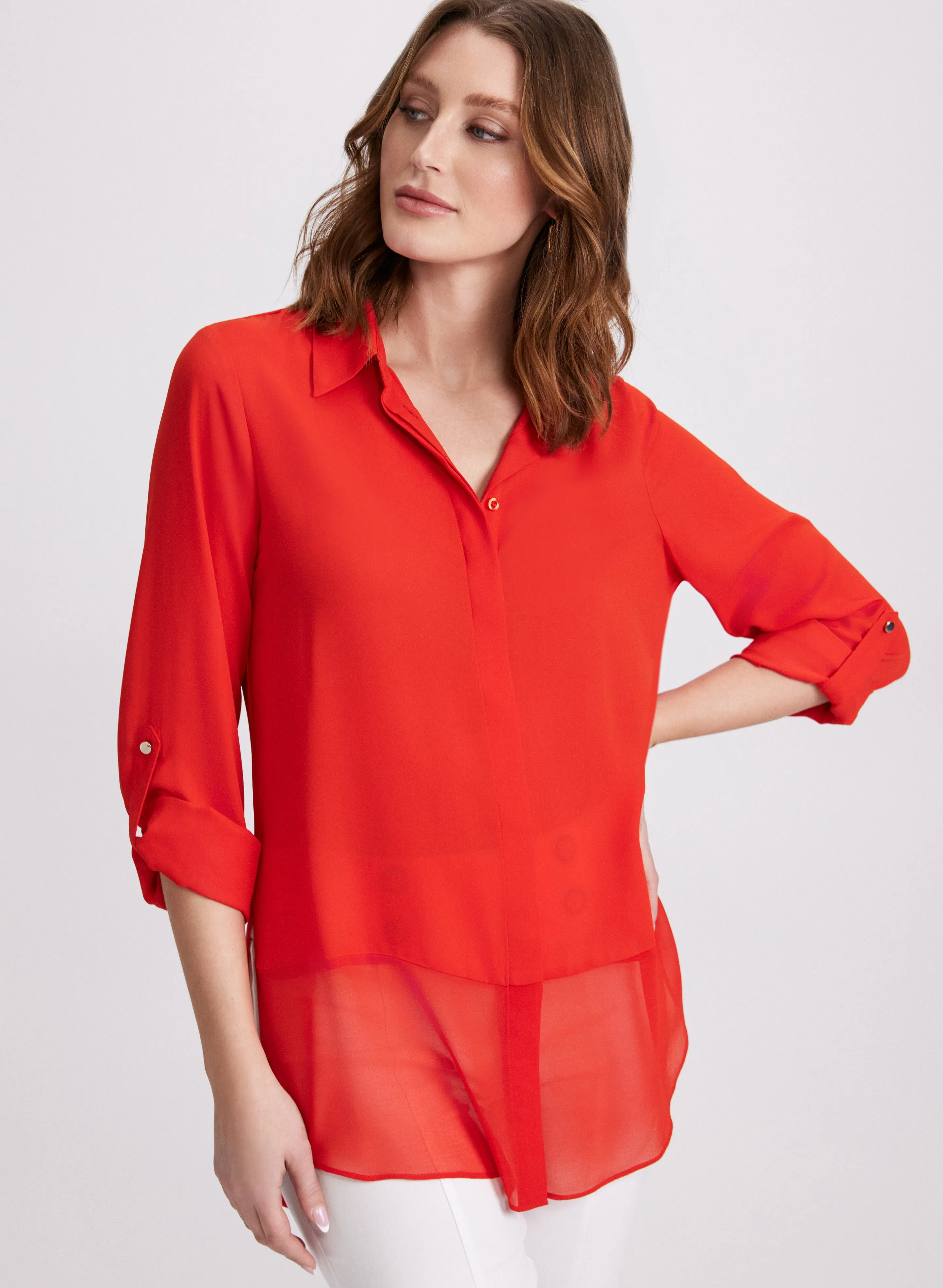 Button-Down Tunic Blouse sold by Laura