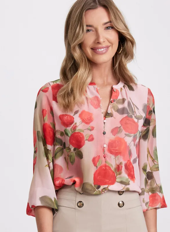 Floral Chiffon Blouse sold by Laura