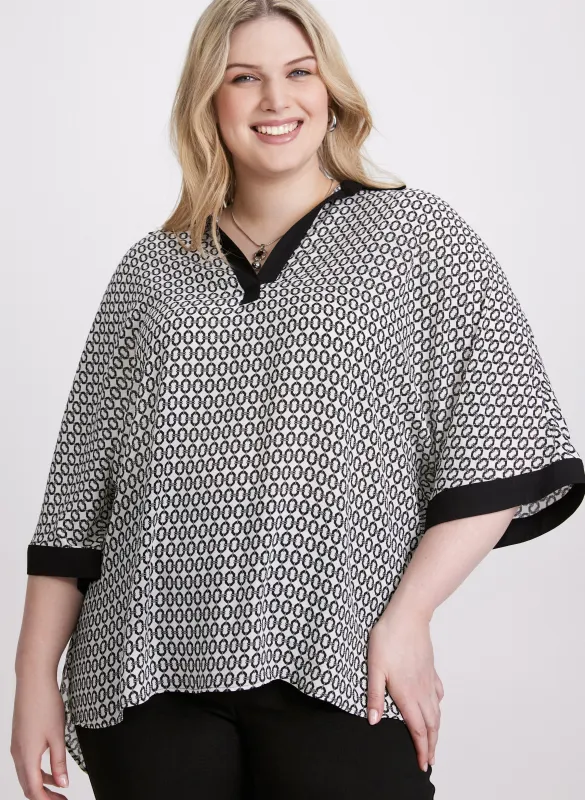 Geometric Contrast Blouse sold by Laura