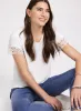 Eyelet Trim T-Shirt sold by Laura