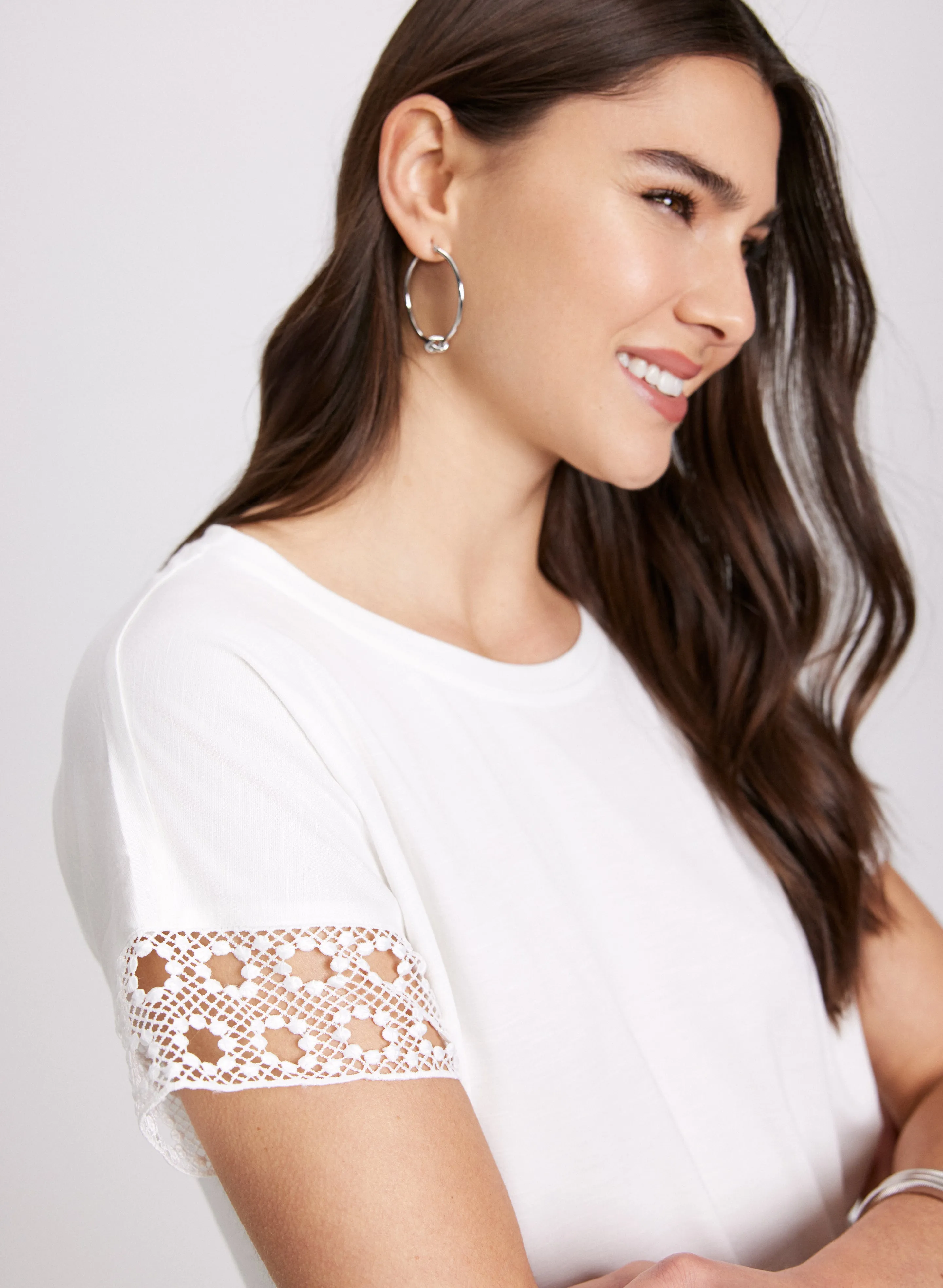 Eyelet Trim T-Shirt sold by Laura product image thumbnail 5