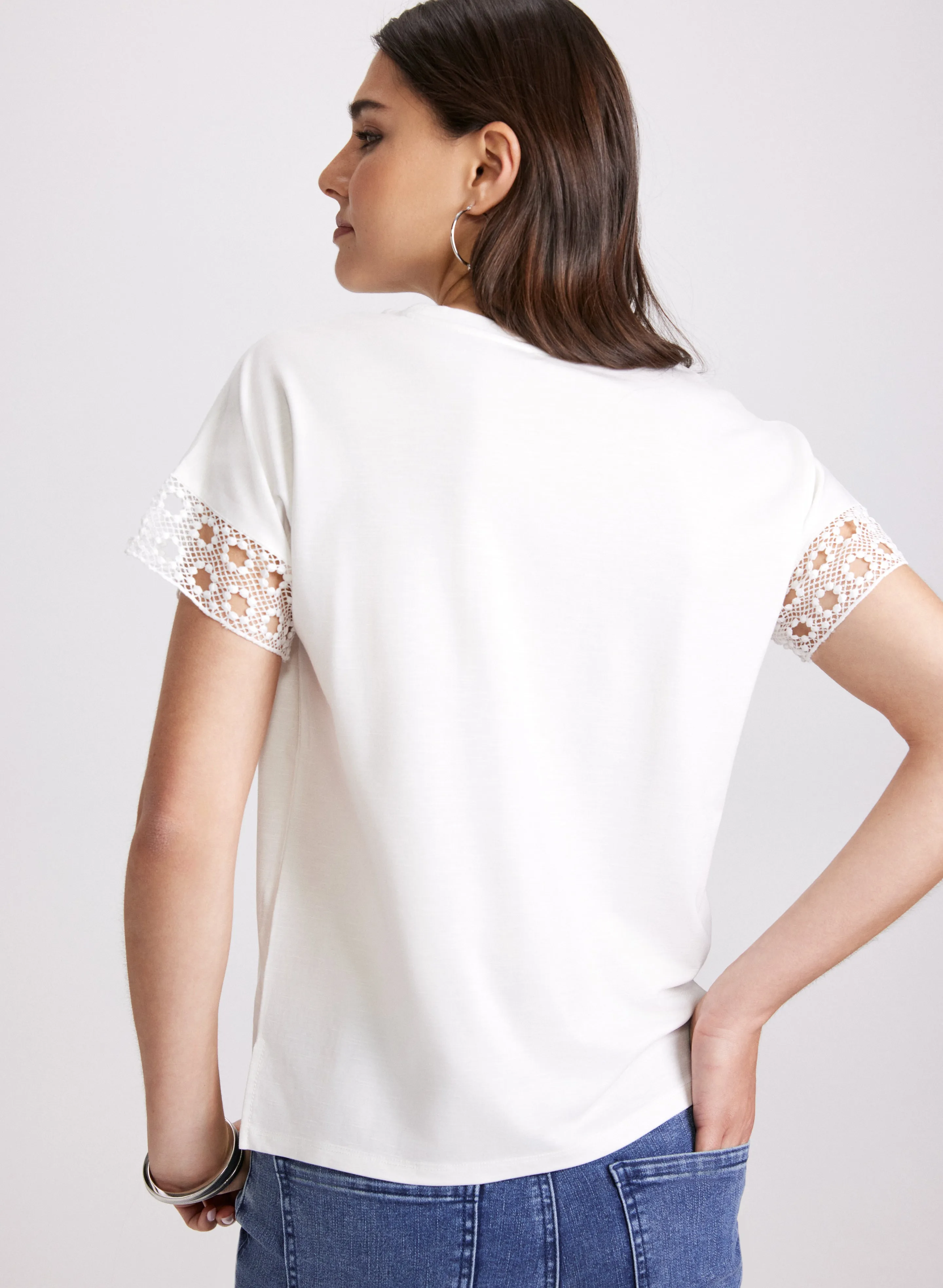 Eyelet Trim T-Shirt sold by Laura product image thumbnail 3