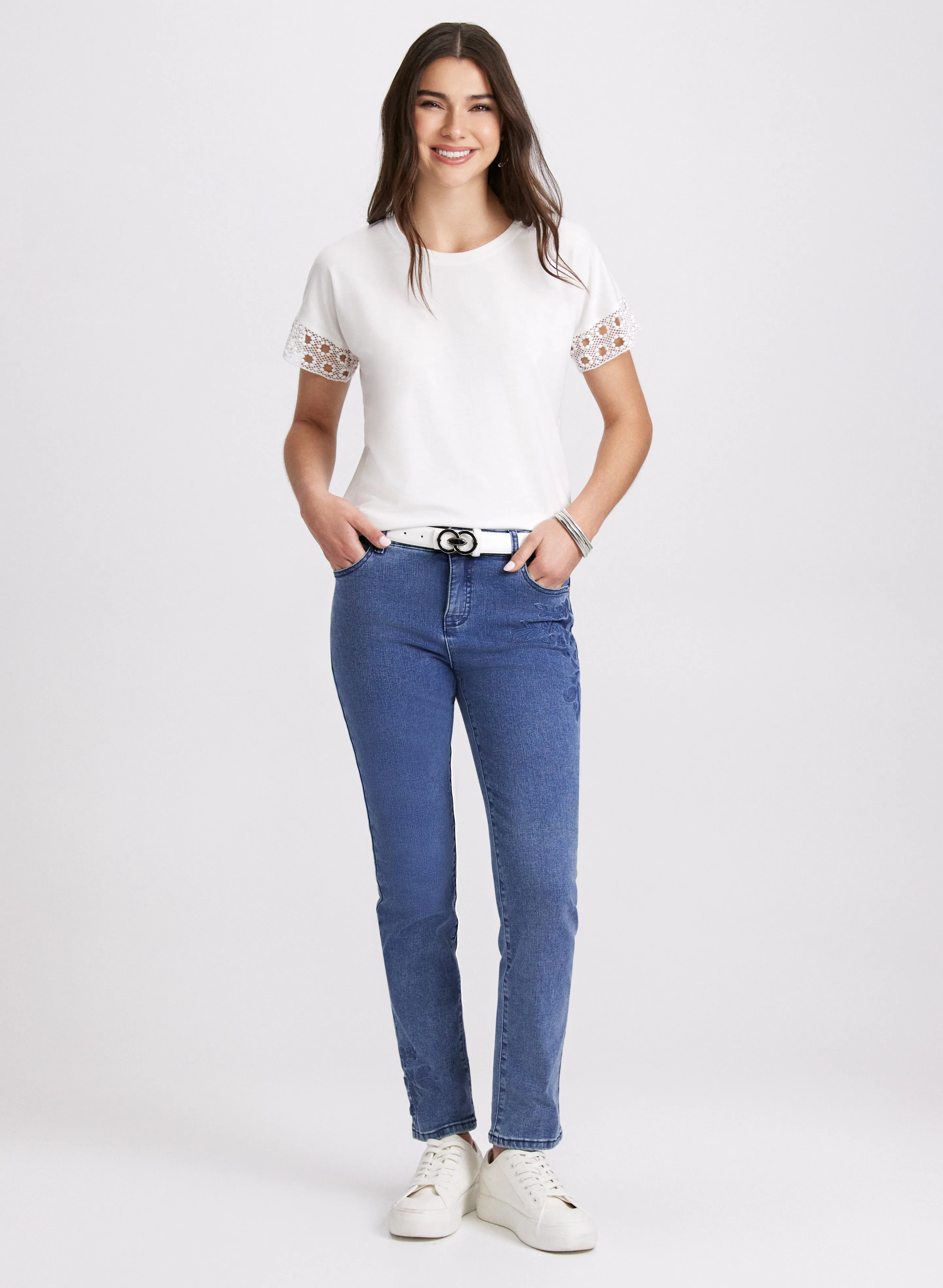Eyelet Trim T-Shirt sold by Laura product image thumbnail 4