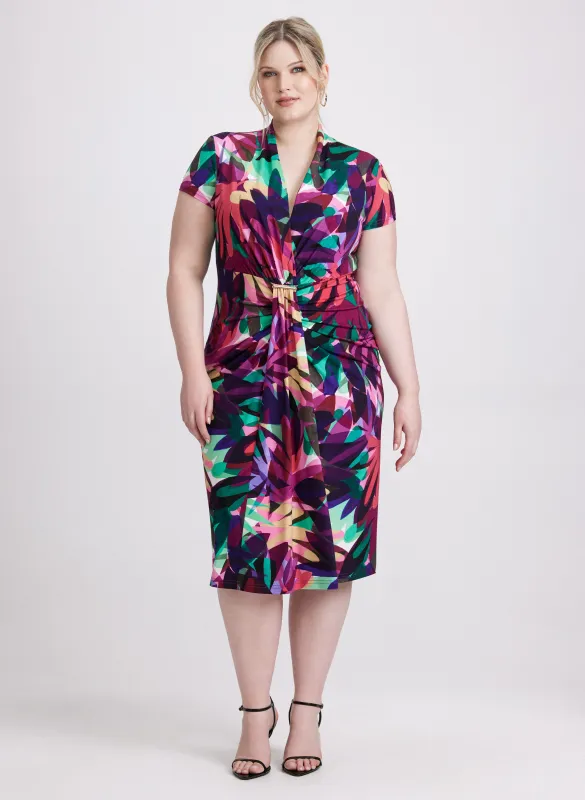 Joseph Ribkoff - Tropical Flounce Front Dress sold by Laura