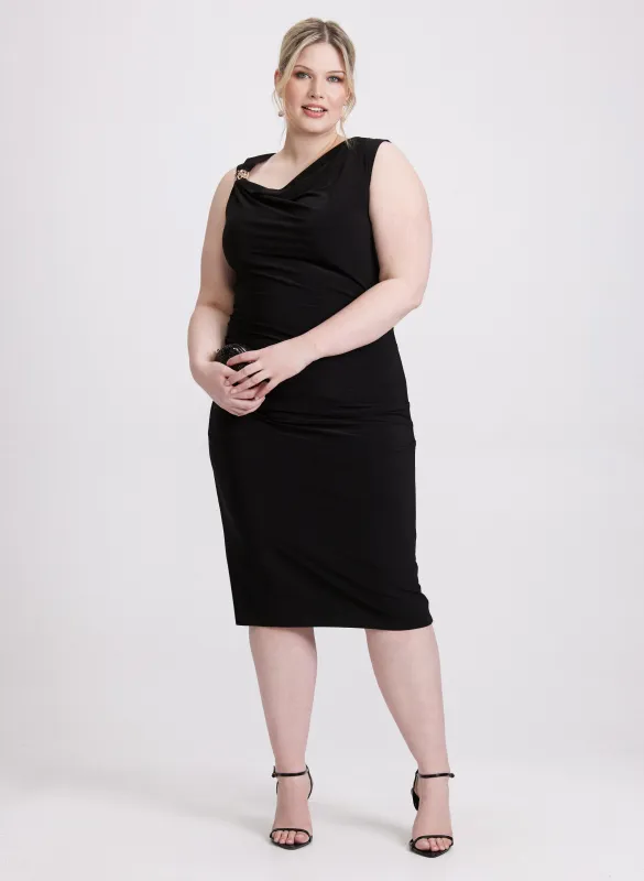 Joseph Ribkoff - Gathered Cowl Neck Dress made by Laura