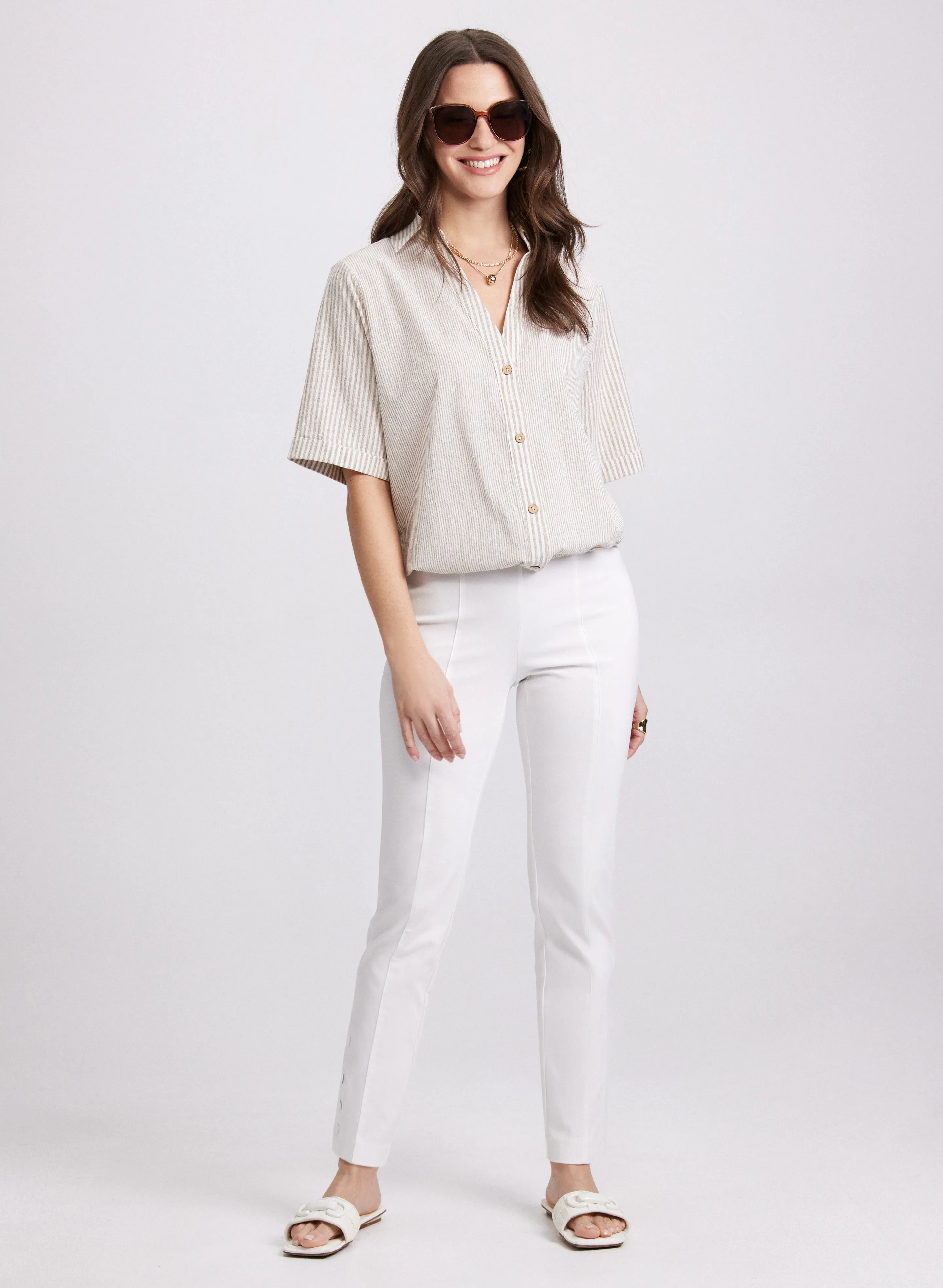 Stripe Button-Down Blouse sold by Laura product image thumbnail 3