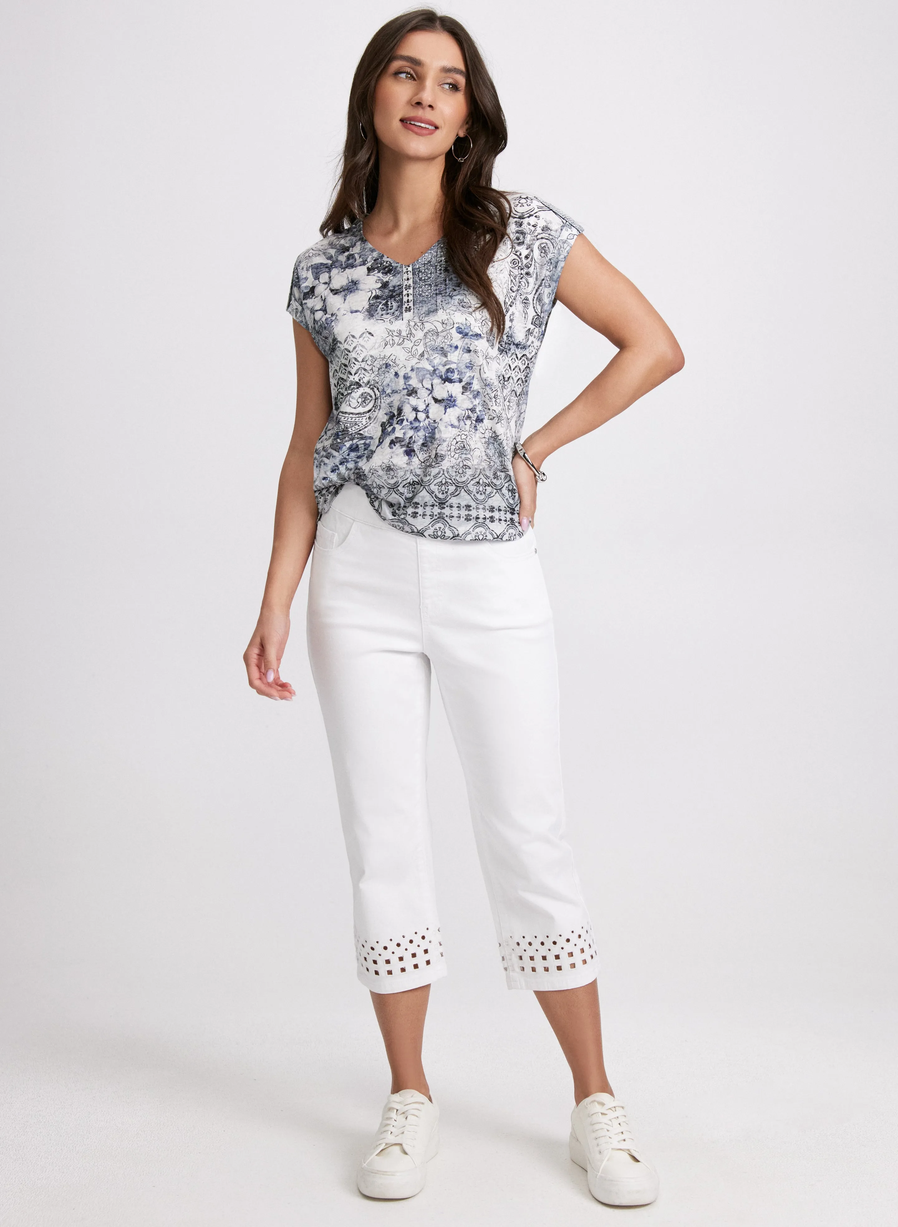 Mixed Print T-Shirt sold by Laura product image thumbnail 4