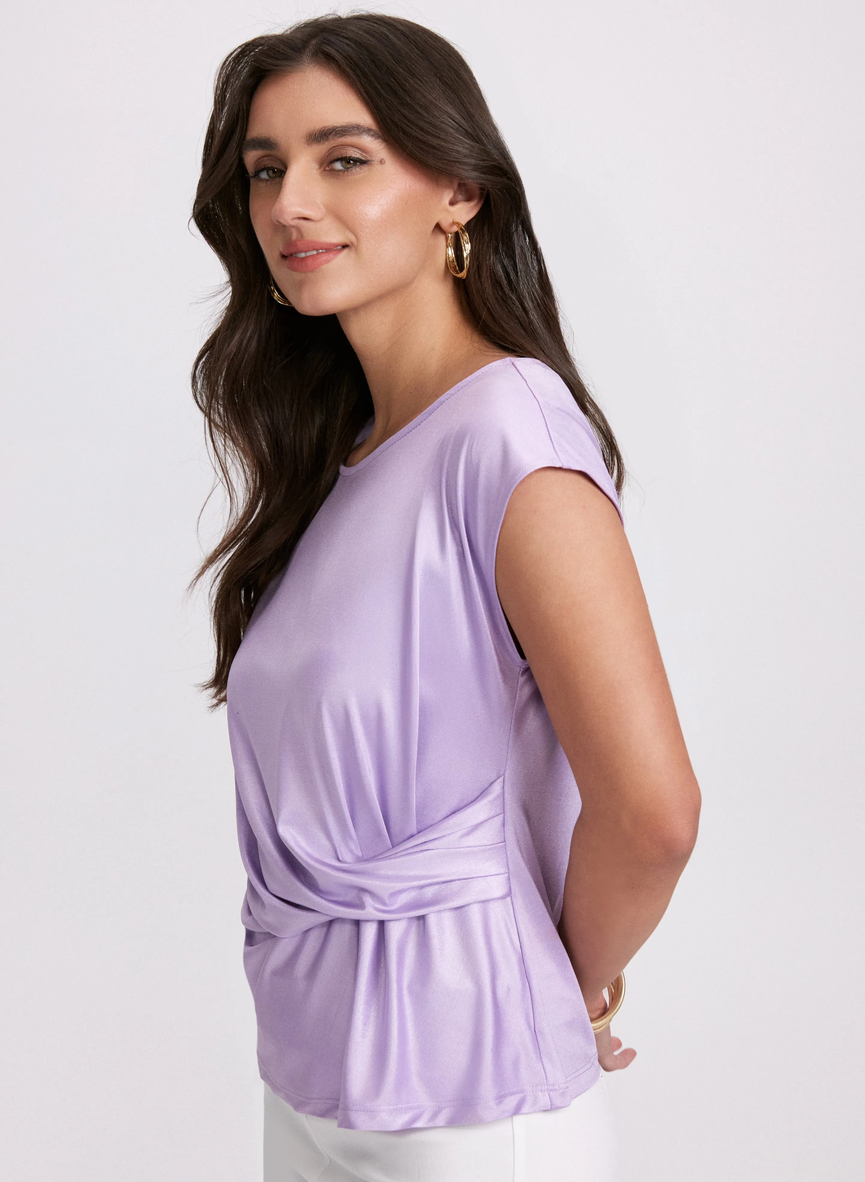 Metallic Cap Sleeve Top sold by Laura product image thumbnail 2