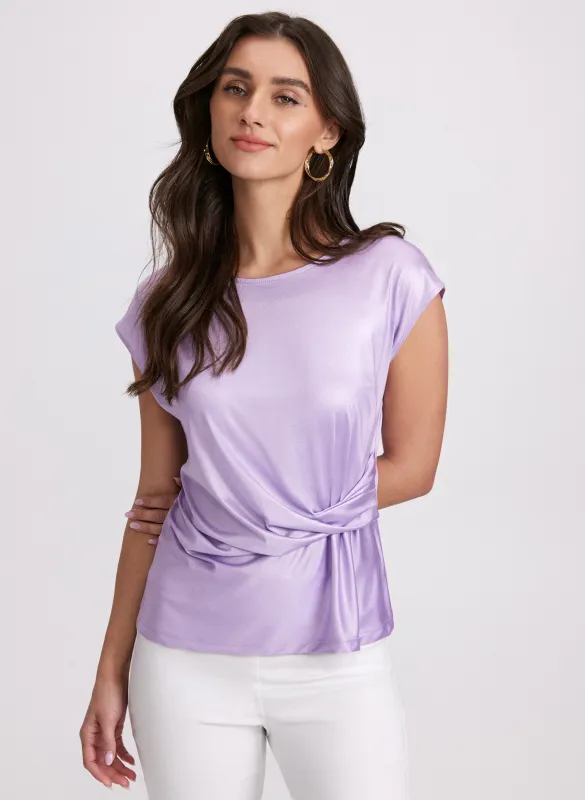 Metallic Cap Sleeve Top sold by Laura