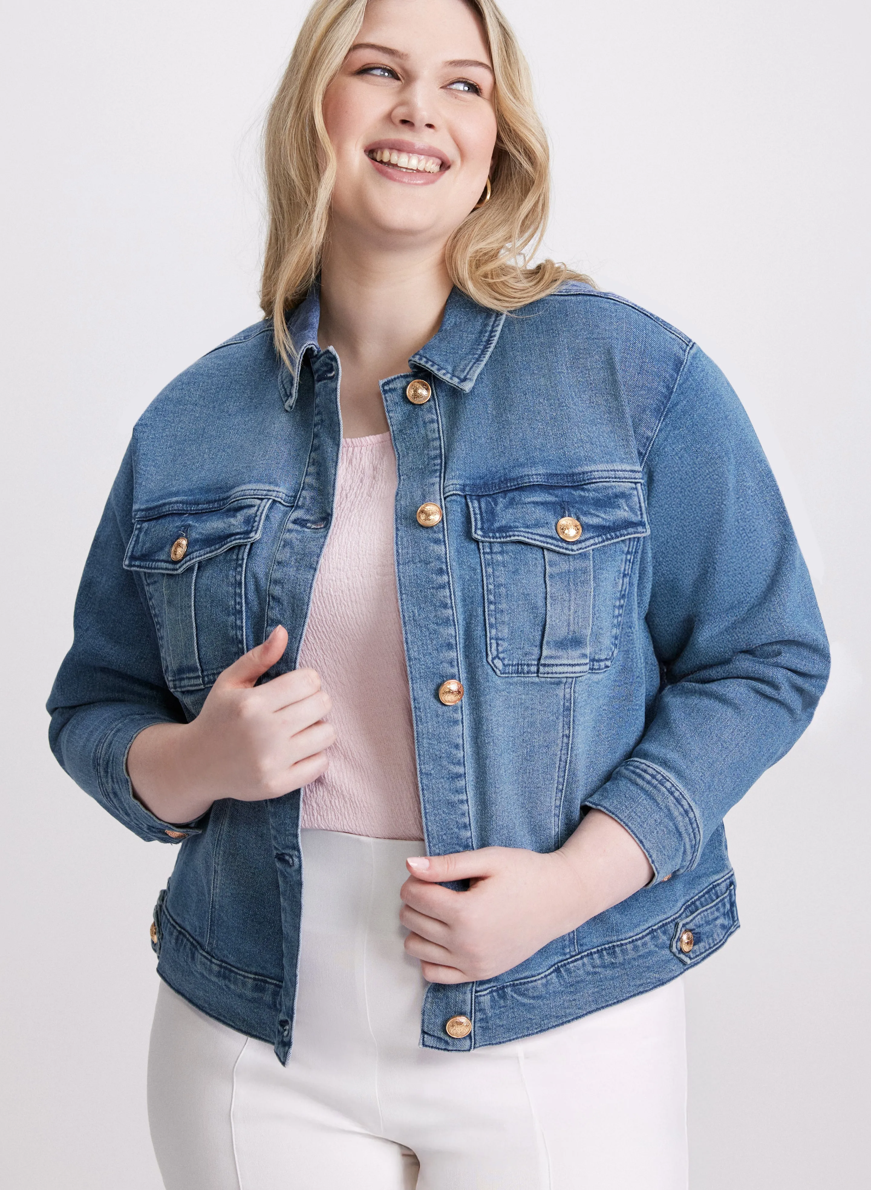 Button-Down Denim Jacket sold by Laura