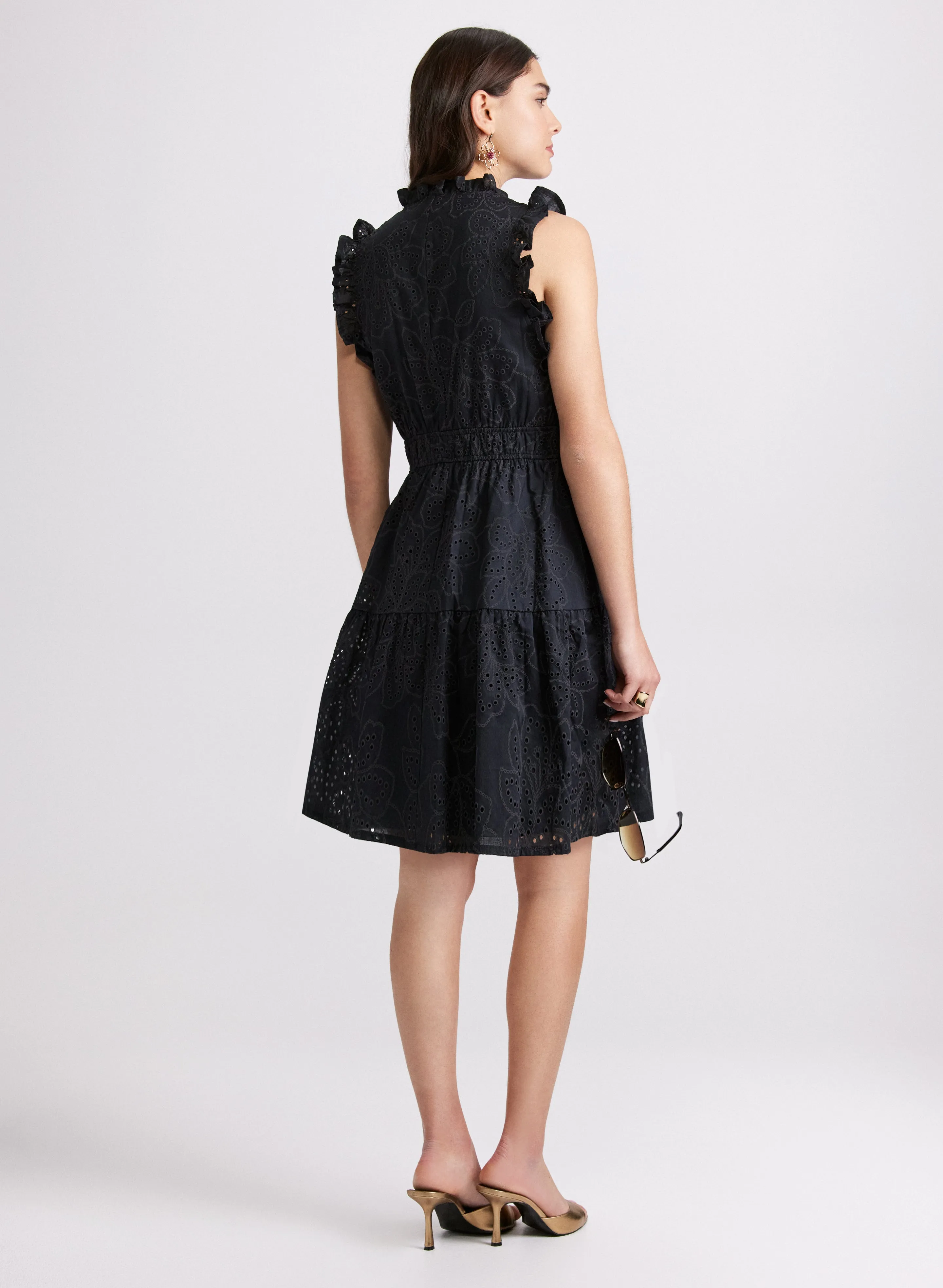 Sketched Floral Eyelet Dress sold by Laura product image thumbnail 3