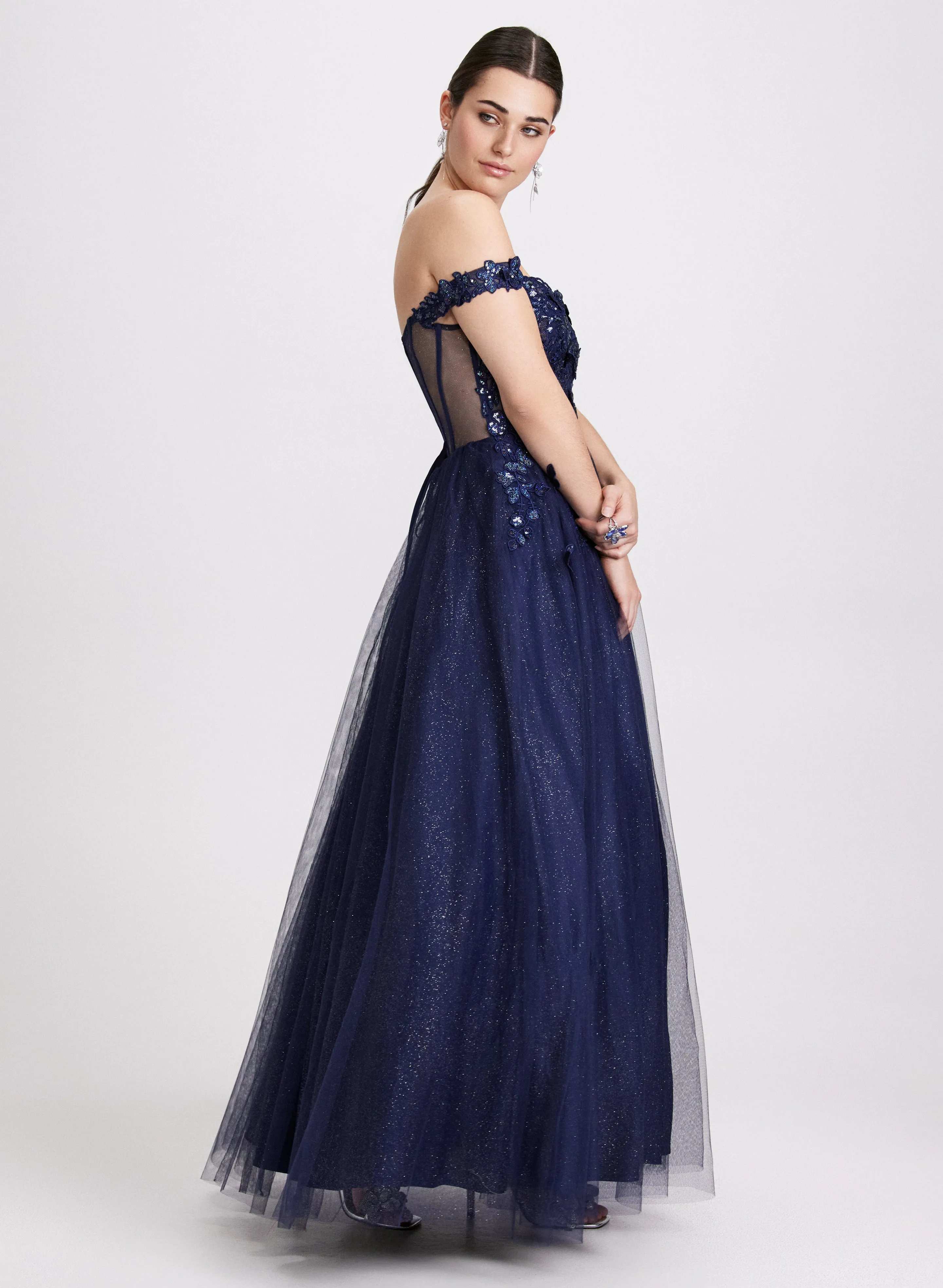 Sequined Butterfly Appliqué Dress sold by Laura product image thumbnail 2