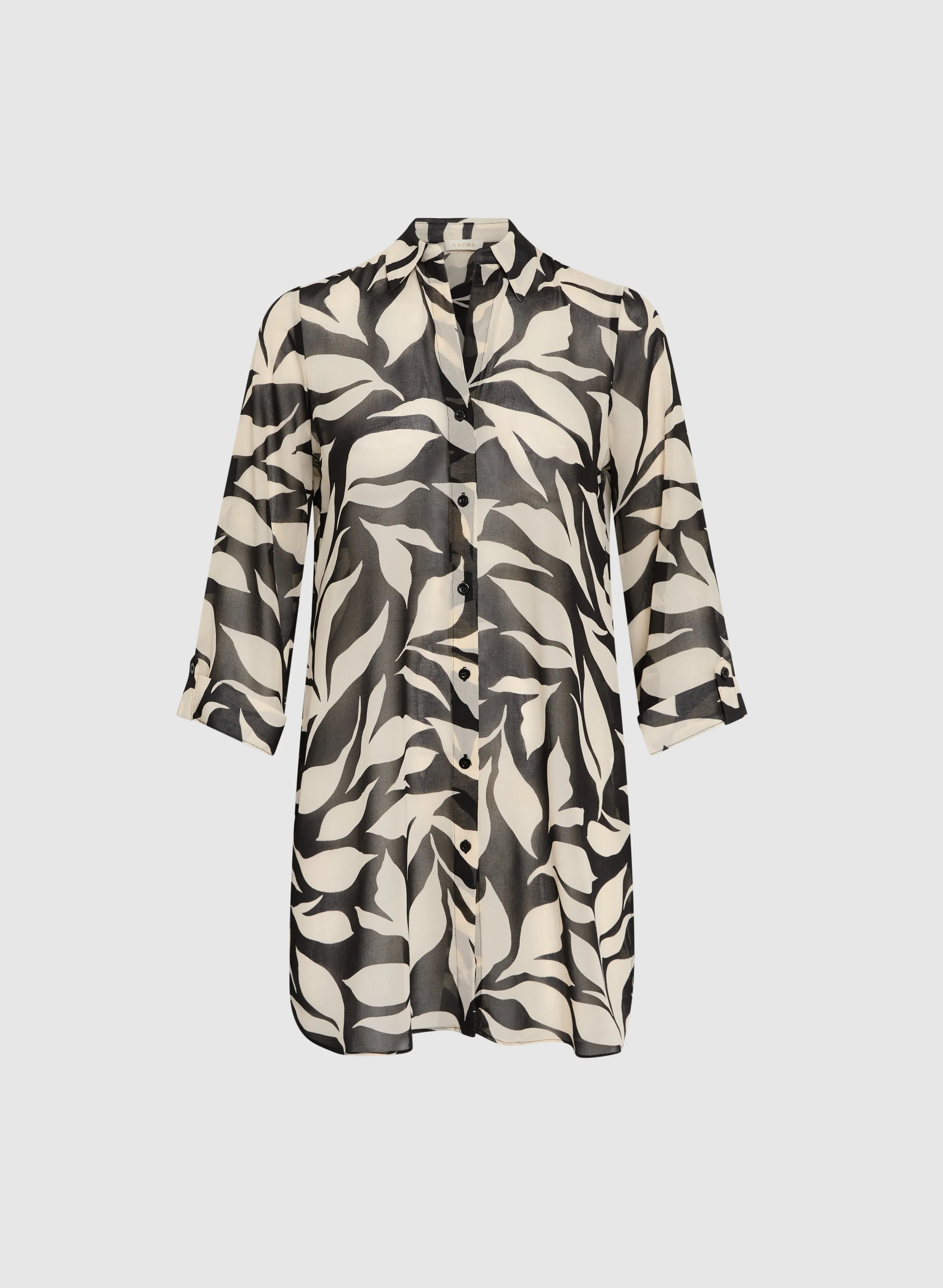Leaf Print Tunic Blouse sold by Laura product image thumbnail 5