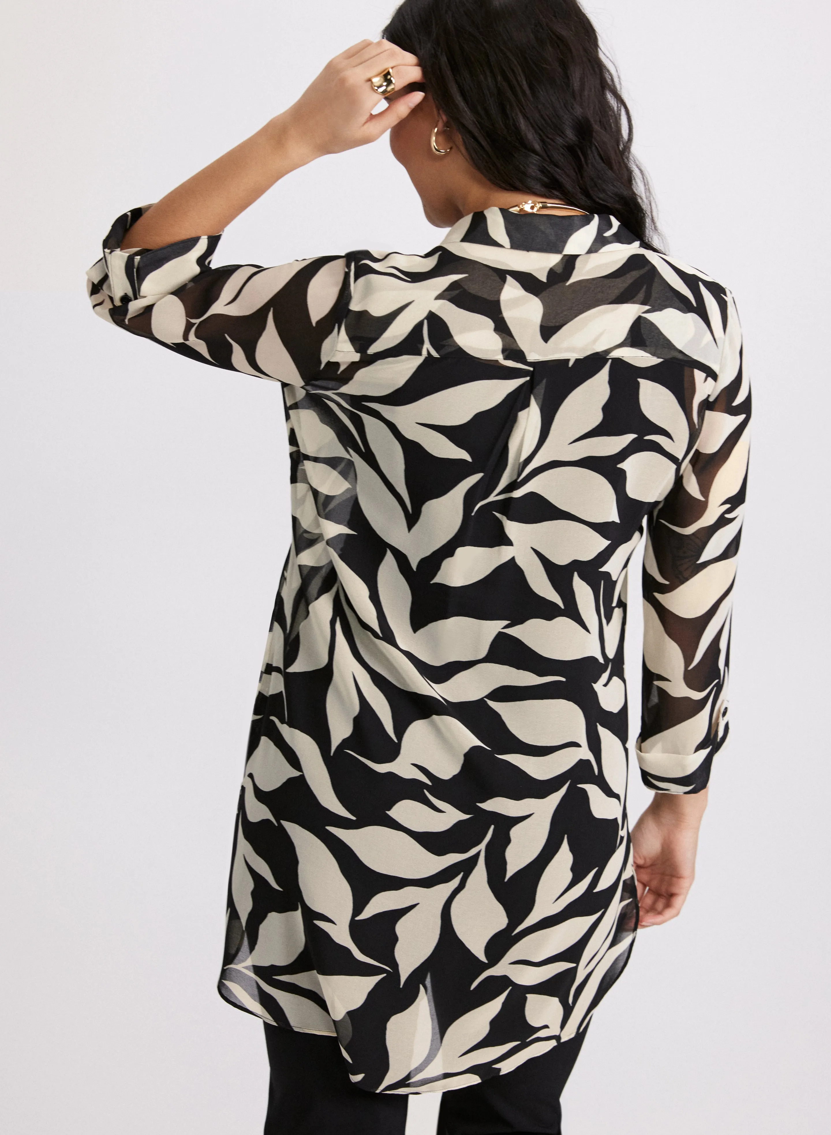 Leaf Print Tunic Blouse sold by Laura product image thumbnail 4