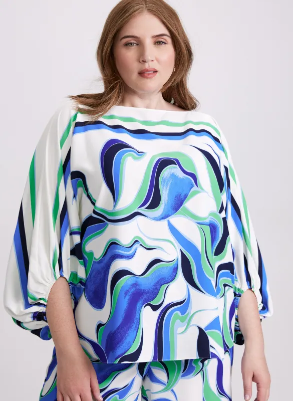 Joseph Ribkoff - Abstract Print Blouse made by Laura