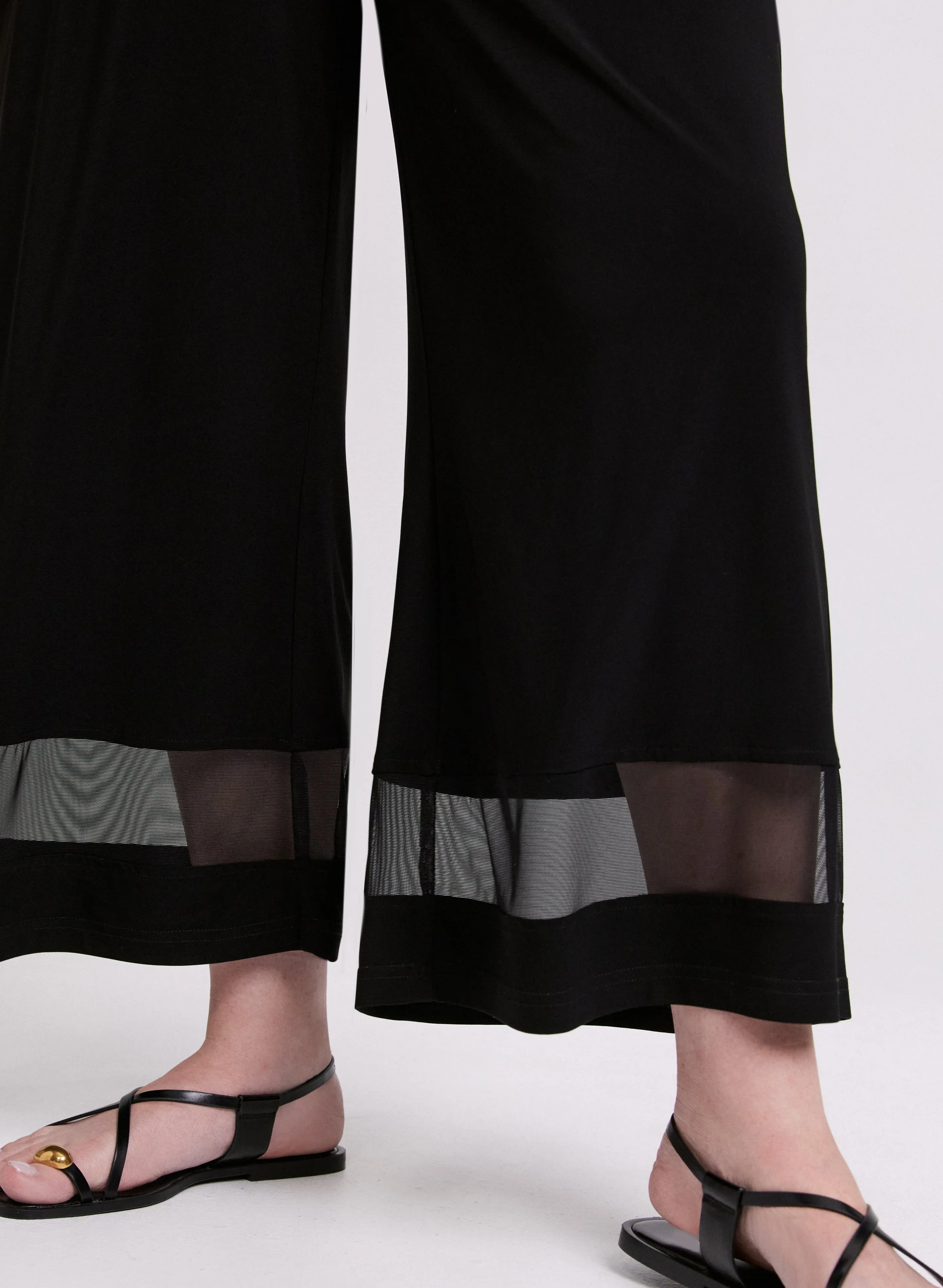 Joseph Ribkoff - Mesh Insert Wide-Leg Pants sold by Laura product image thumbnail 5