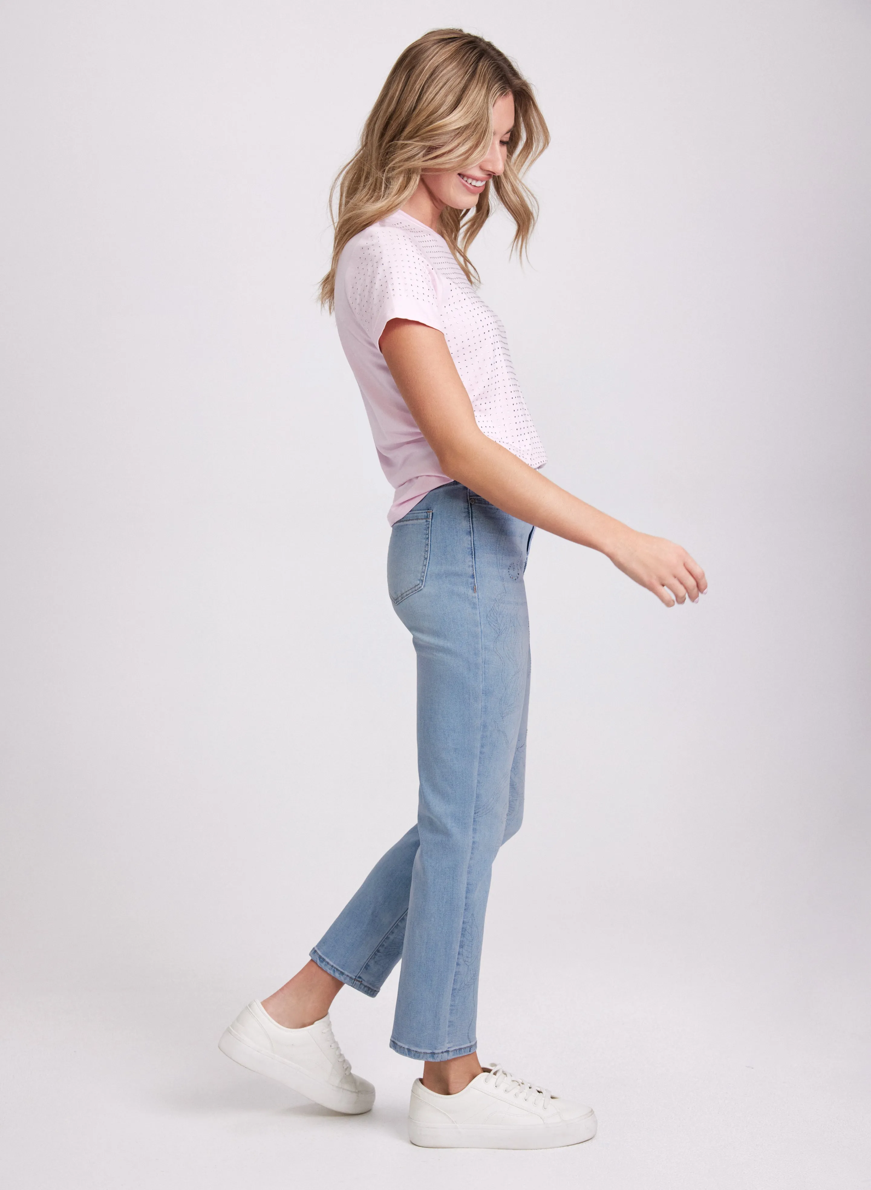 Sketch Floral Straight-Leg Jeans sold by Laura product image thumbnail 4