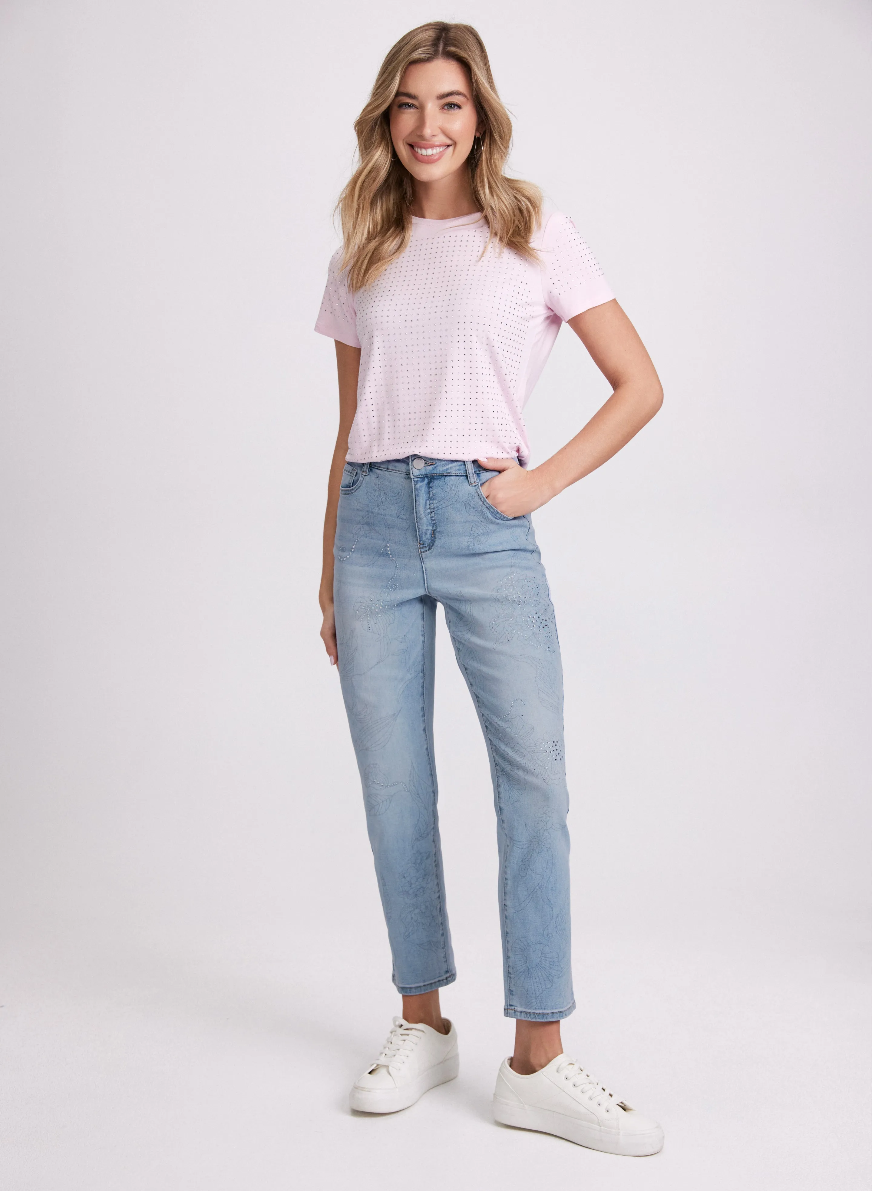 Sketch Floral Straight-Leg Jeans sold by Laura product image thumbnail 3