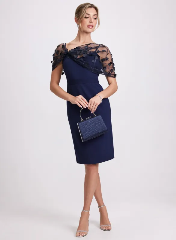 Floral Illusion Wrap Dress sold by Laura