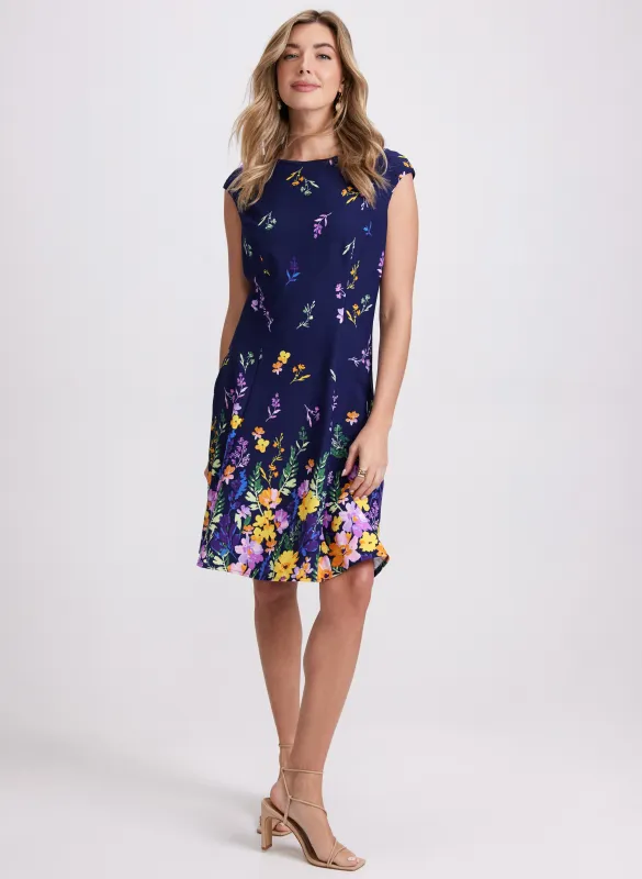 Cascading Floral Print Dress sold by Laura