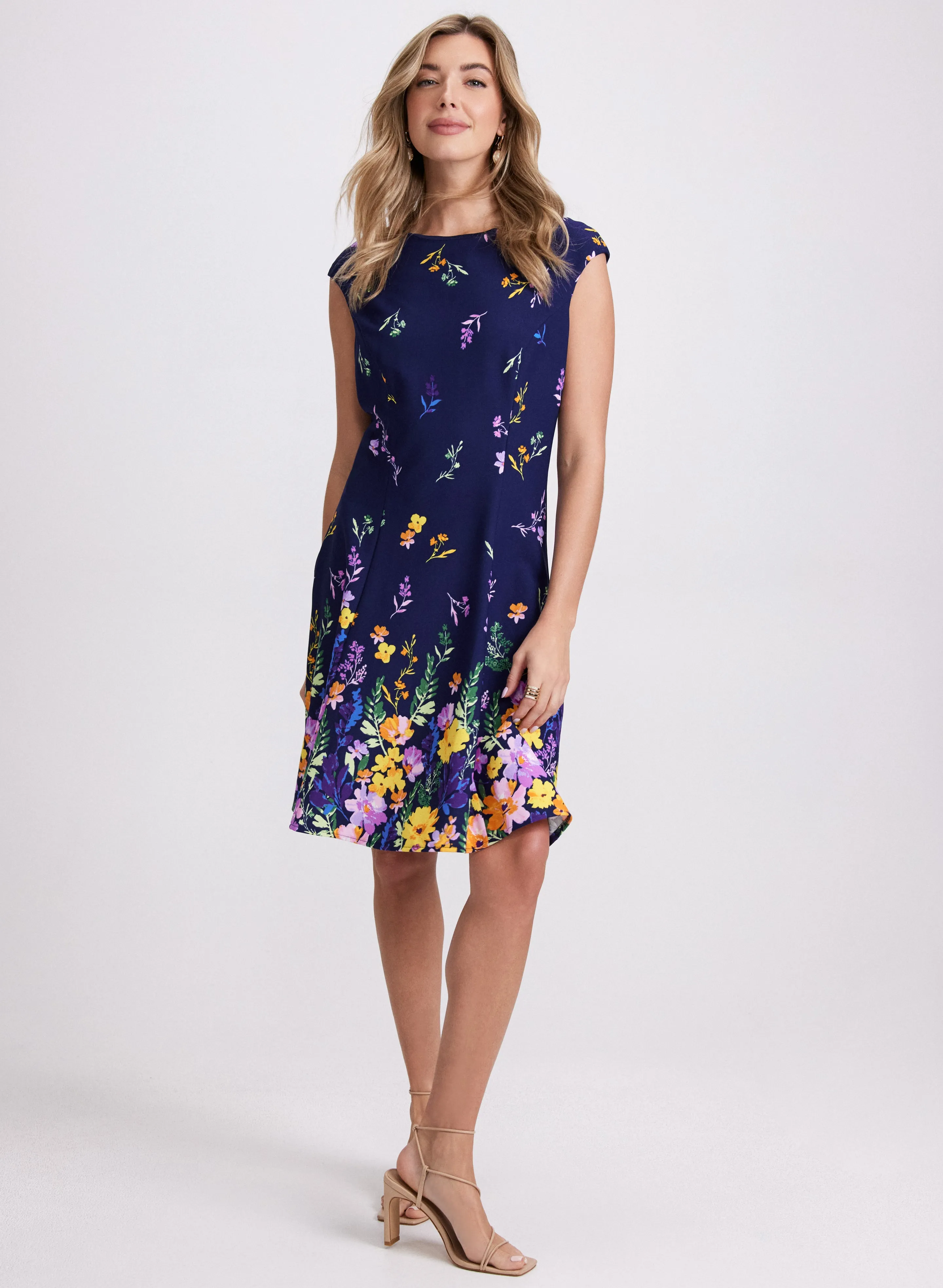 Cascading Floral Print Dress sold by Laura