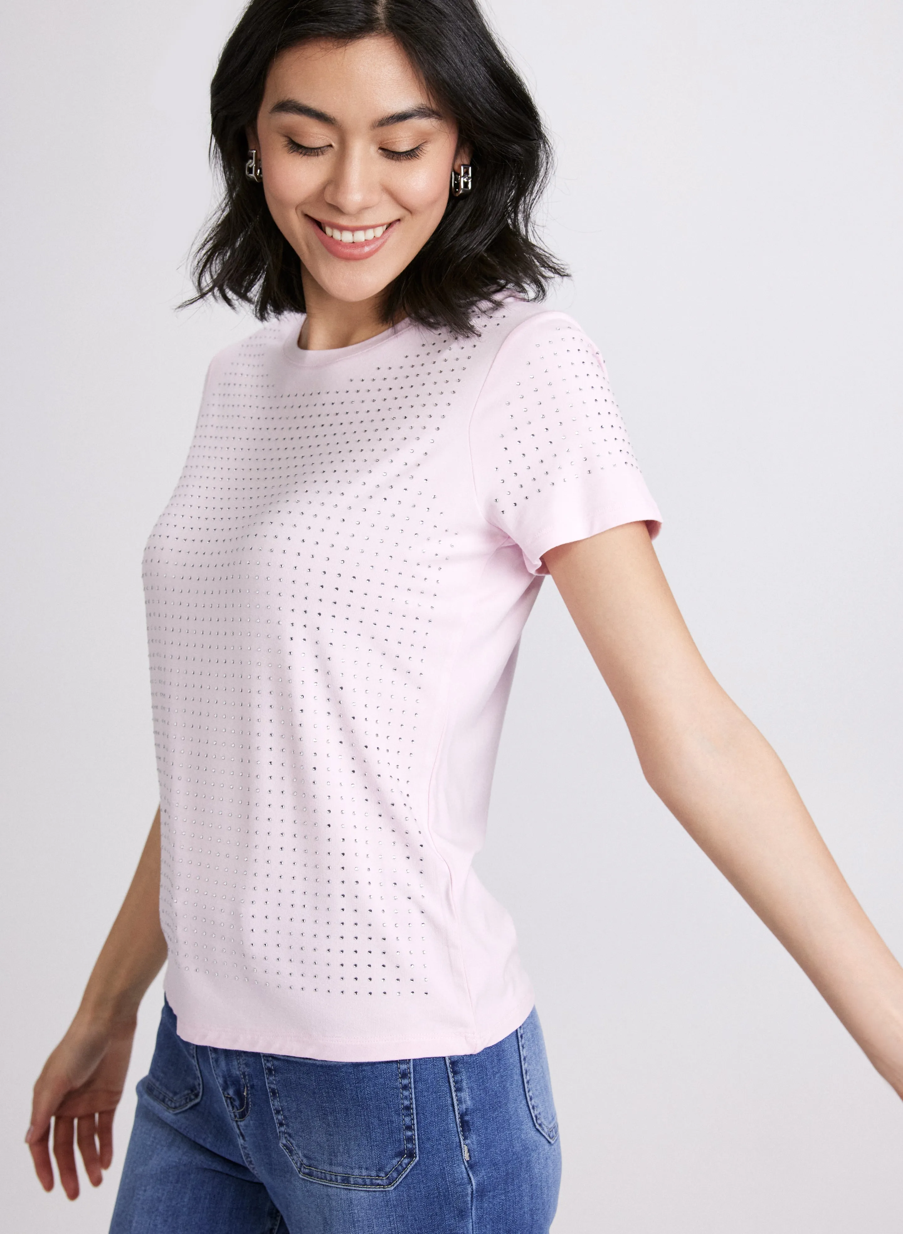 Rhinestone Detail T-Shirt sold by Laura product image thumbnail 2