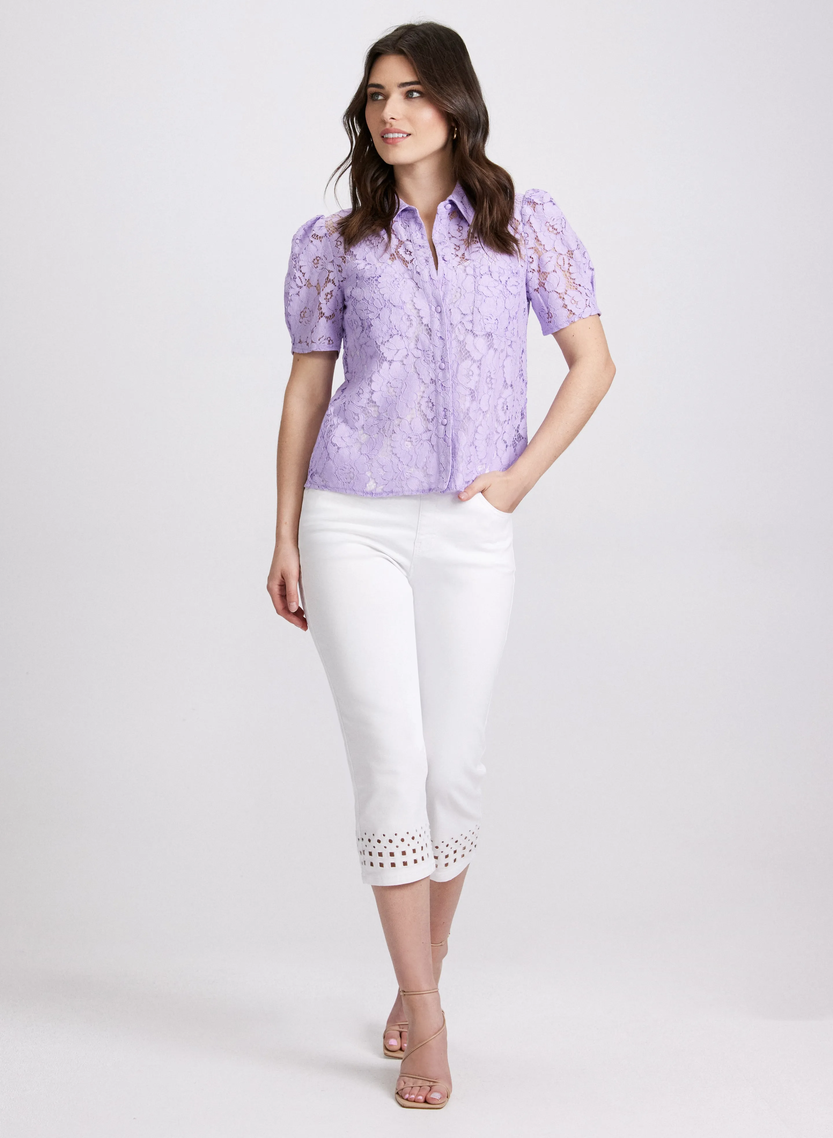 Lace Button Blouse sold by Laura product image thumbnail 4