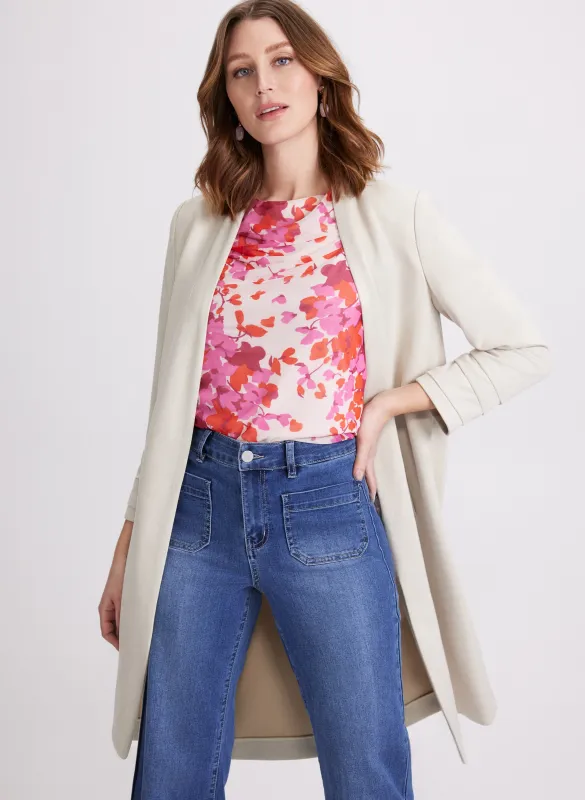 Open Collarless Jacket sold by Laura