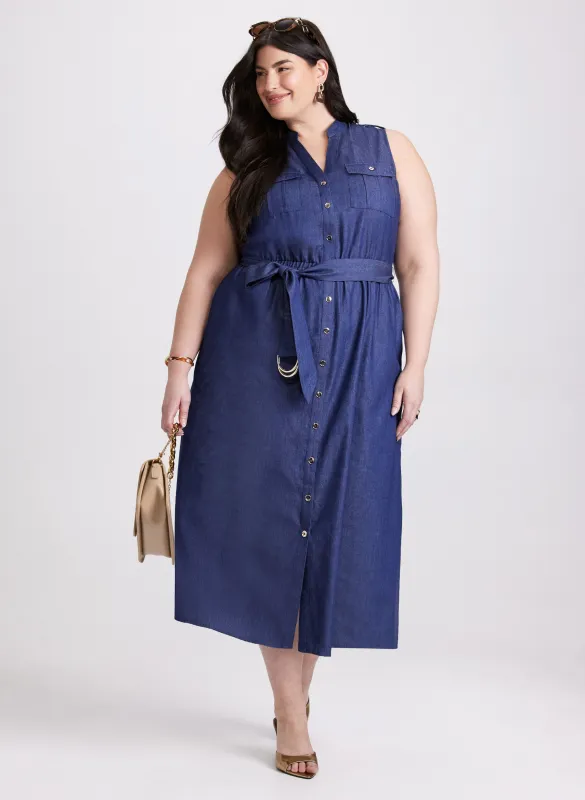 Denim Maxi Dress sold by Laura