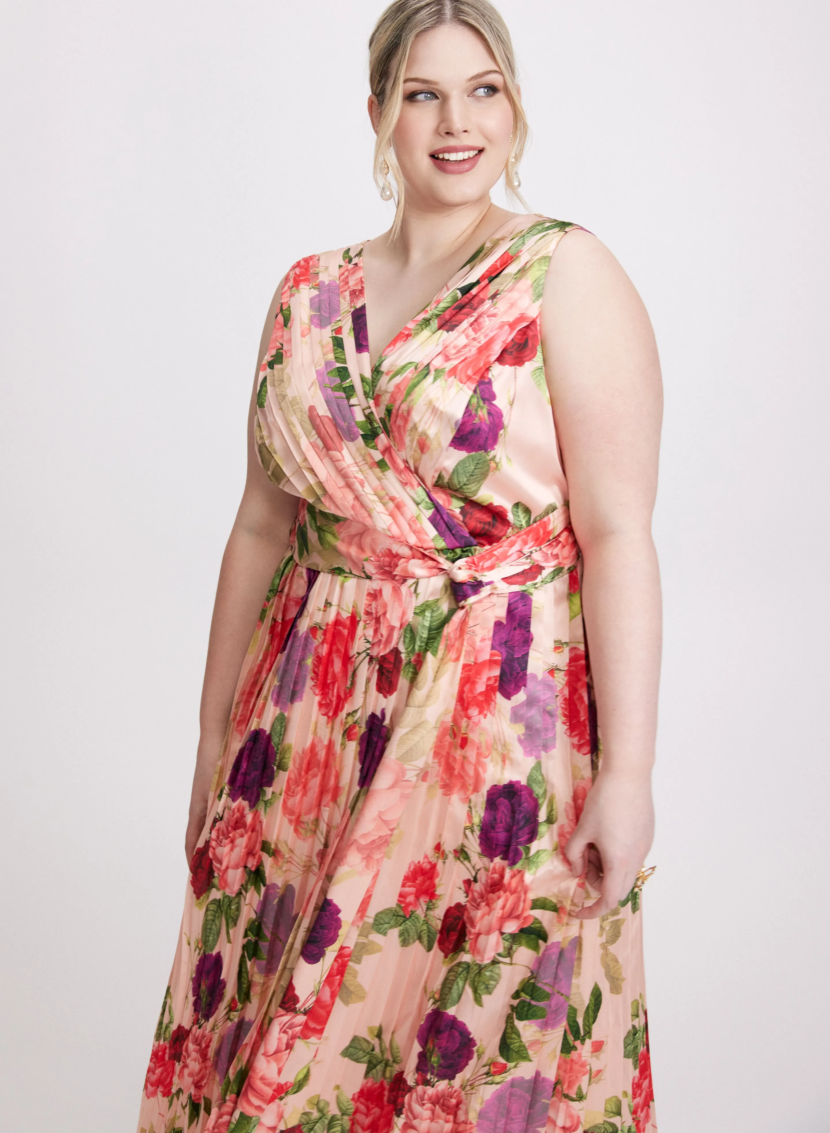 Floral Satin Dress sold by Laura product image thumbnail 4