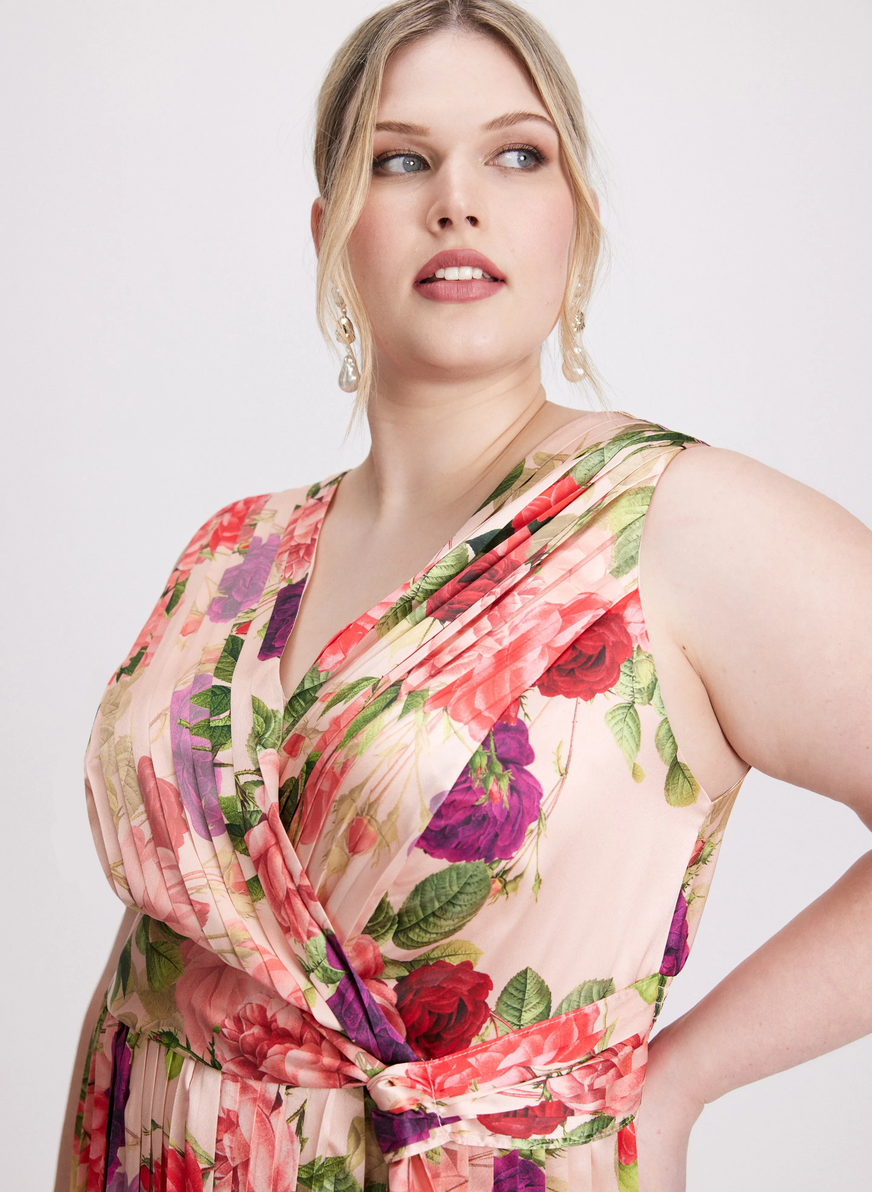Floral Satin Dress sold by Laura product image thumbnail 5