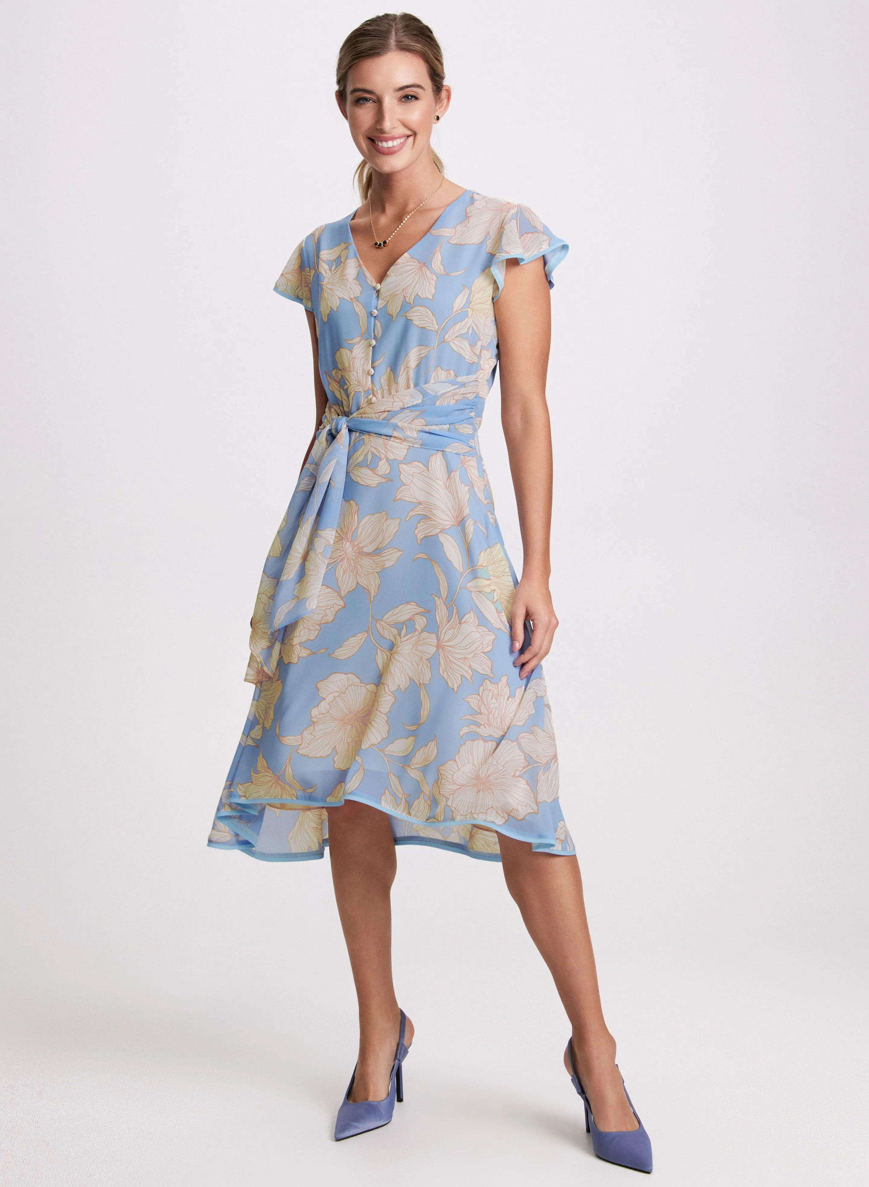 Belted Floral Dress sold by Laura