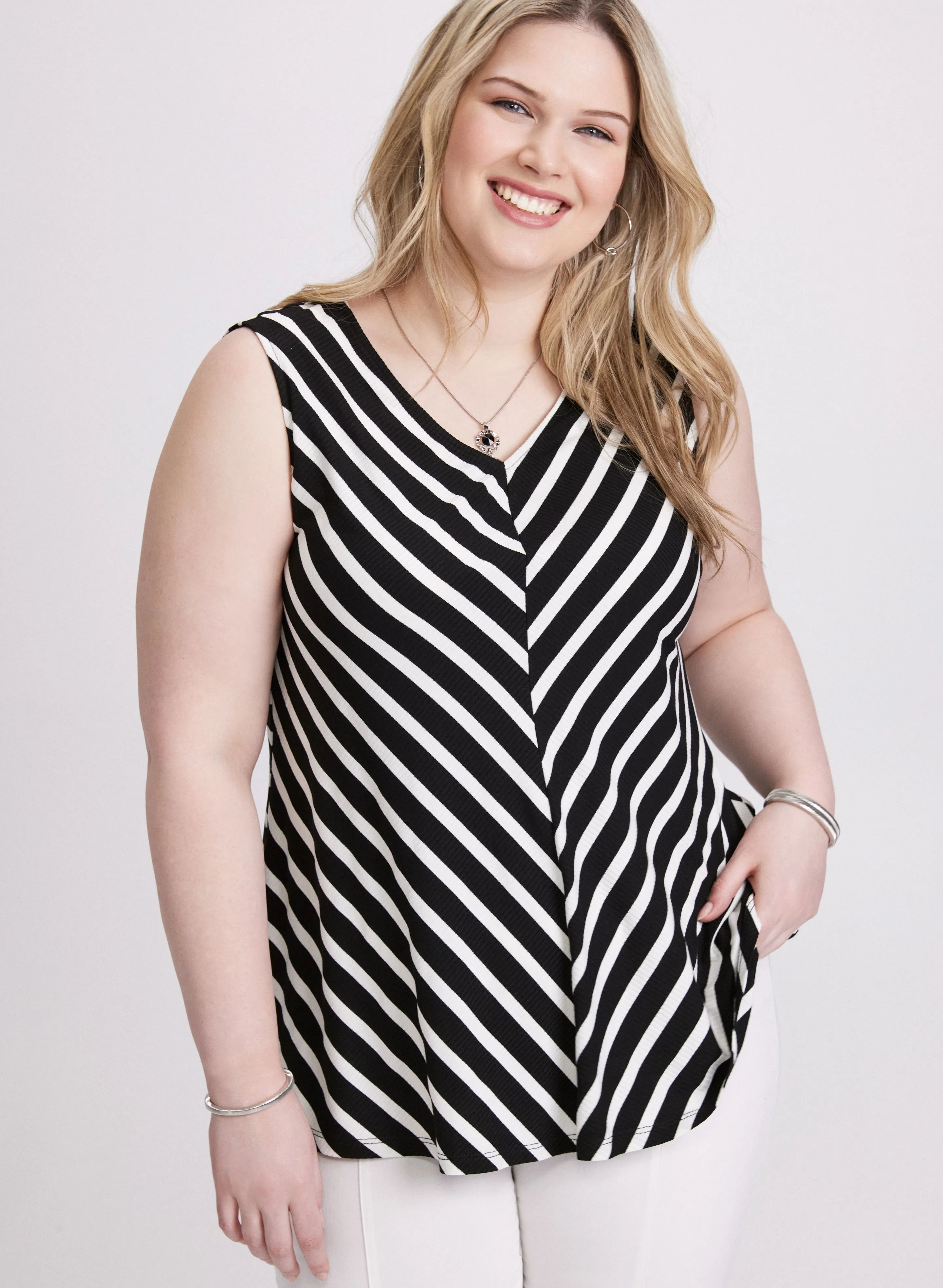 Stripe Print Top sold by Laura