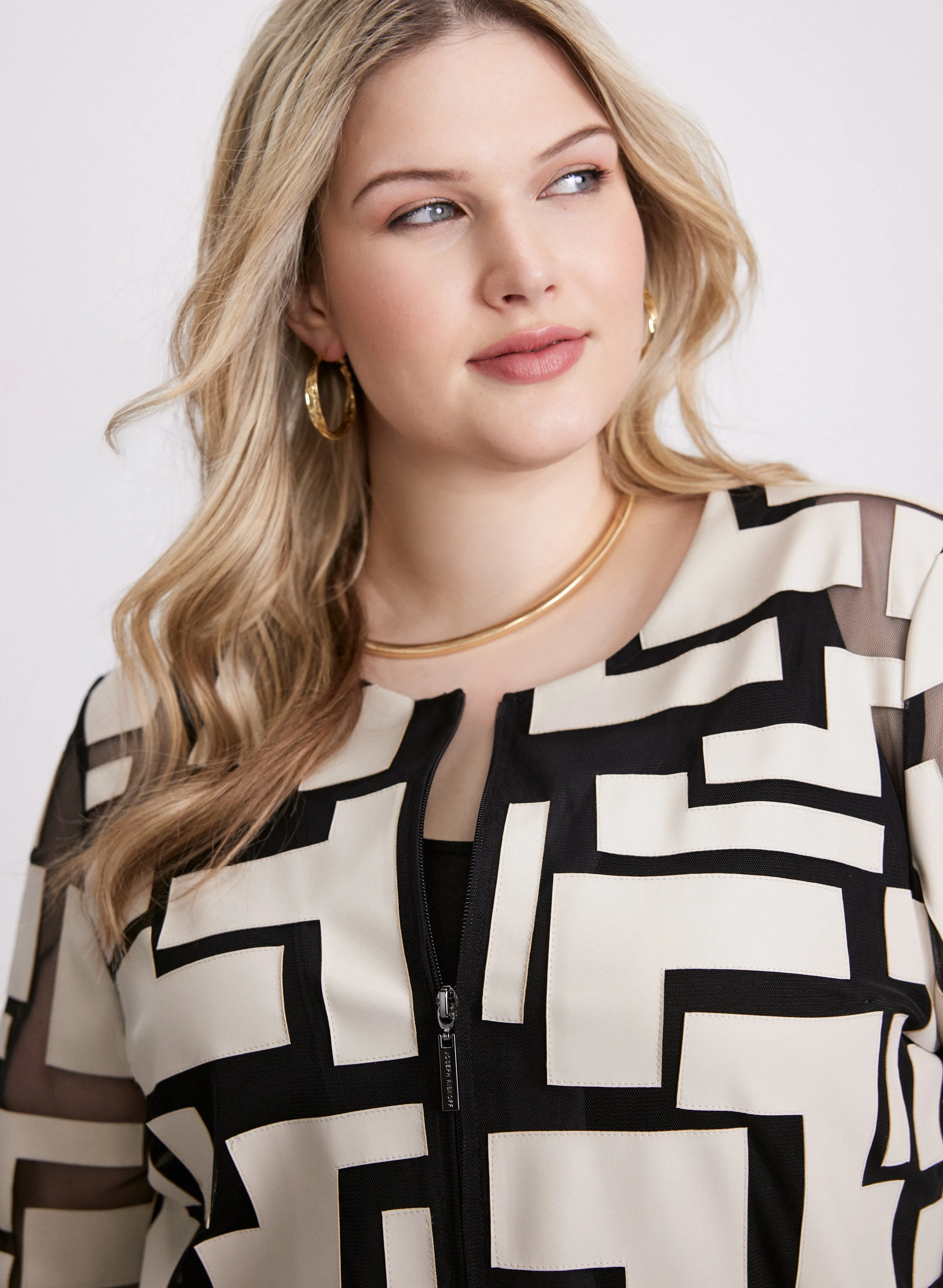 Joseph Ribkoff - Geometric Print Jacket sold by Laura product image thumbnail 5